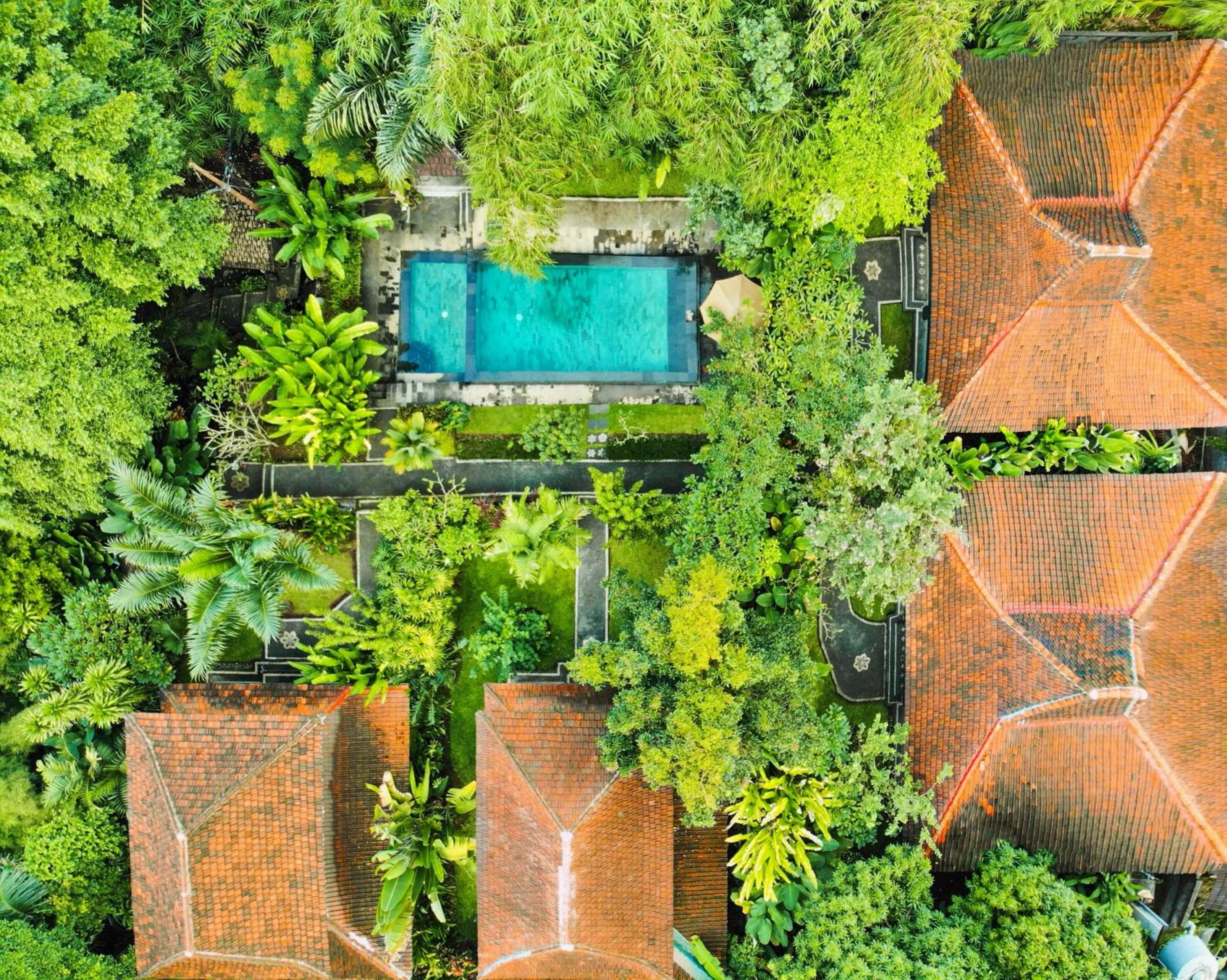 Bird's eye view in Sari Bamboo Villas