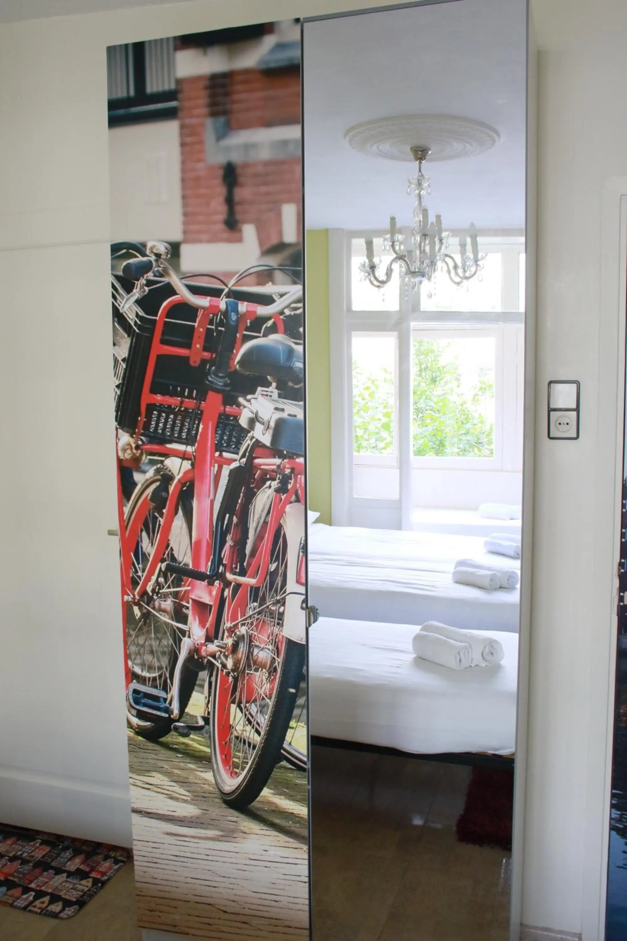 Decorative detail in Bicycle Hotel Amsterdam