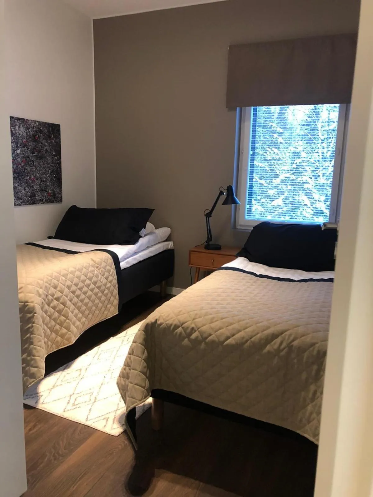 Bed in Aateli Lakeside Chalets - former Vuokatti Suites