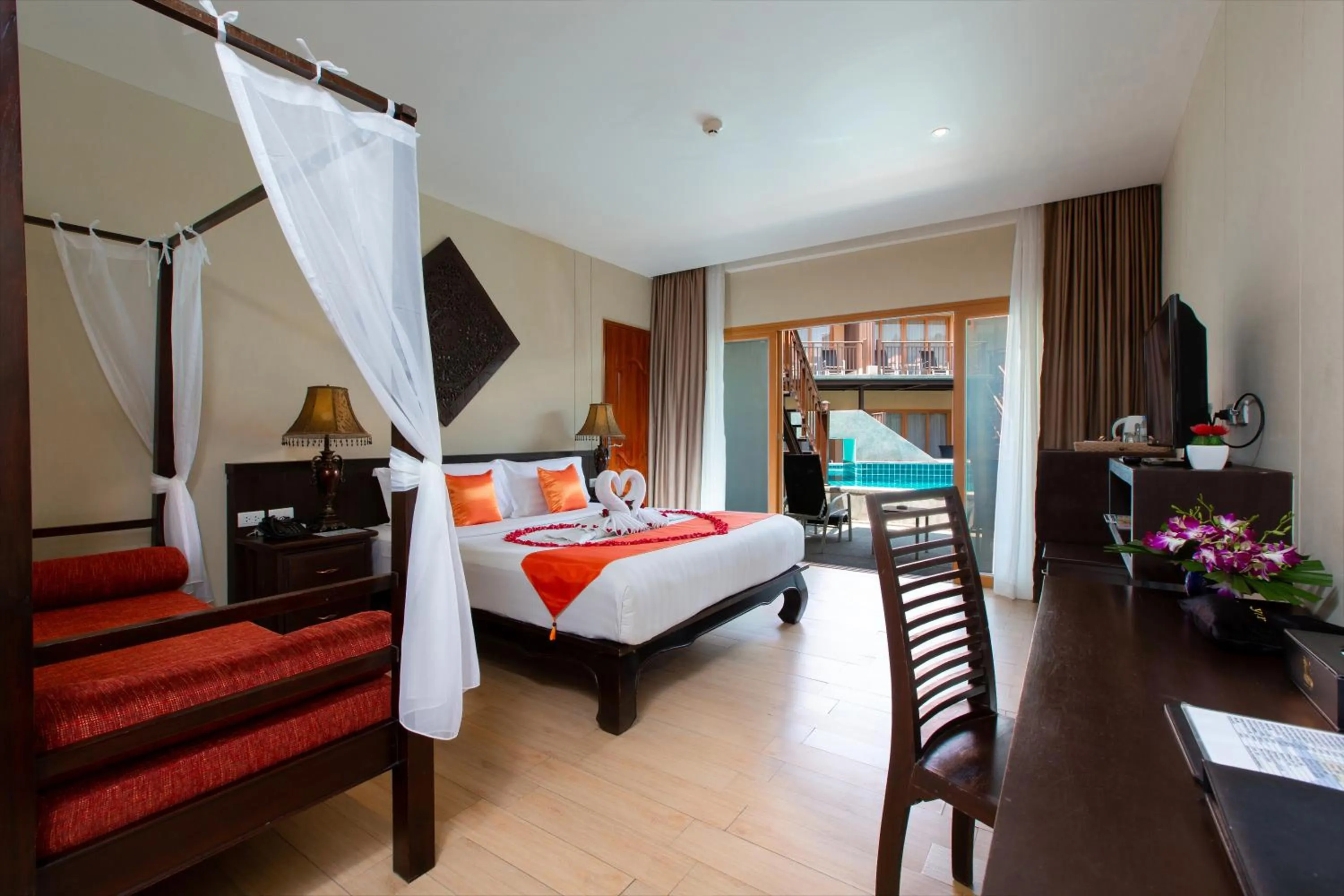 Bedroom, Bed in Blue Bay Resort - Access to Pool and Beach-Phuket & Krabi
