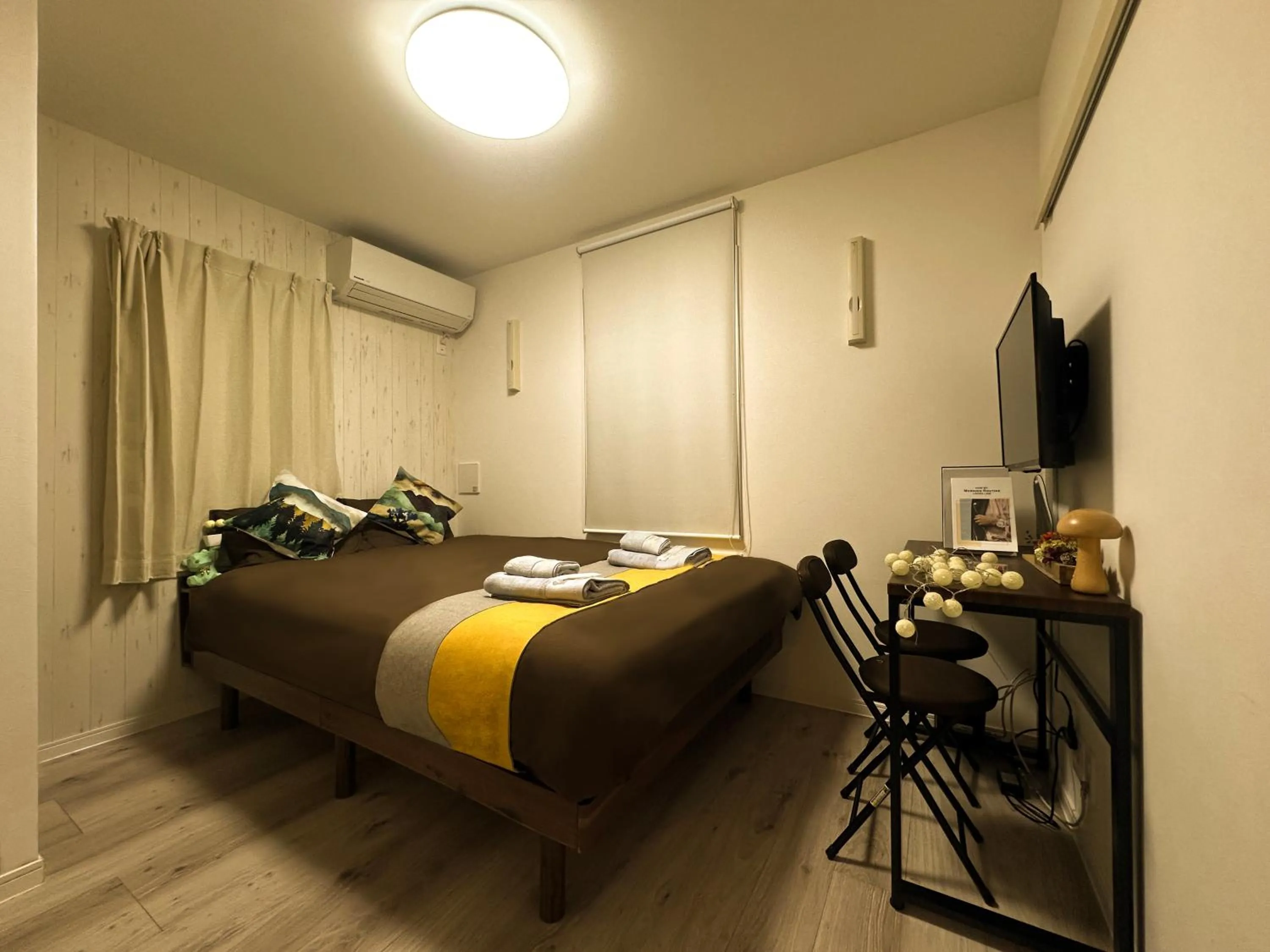 Bed in nestay apartment tokyo waseda