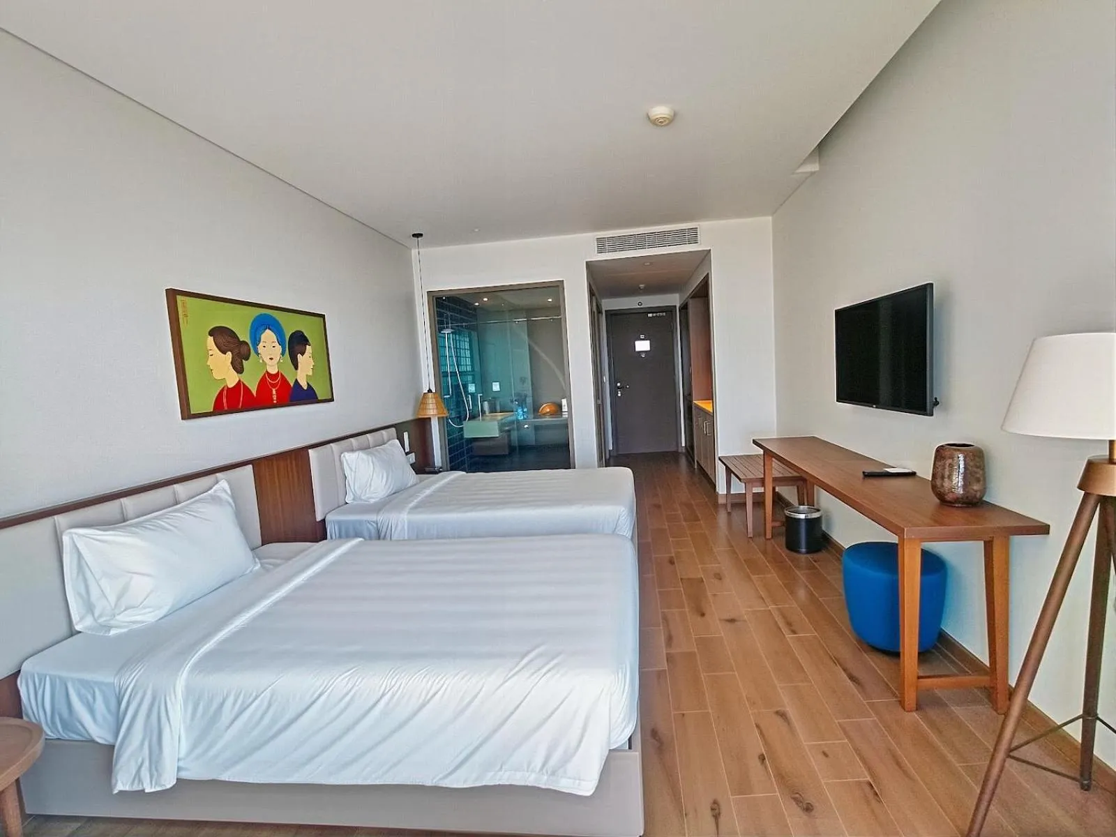 Living room, Bed in Apec Luxe Escape Sunset Resort