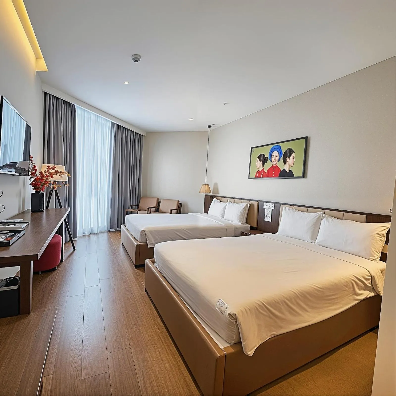 Seating area, Bed in Apec Luxe Escape Sunset Resort