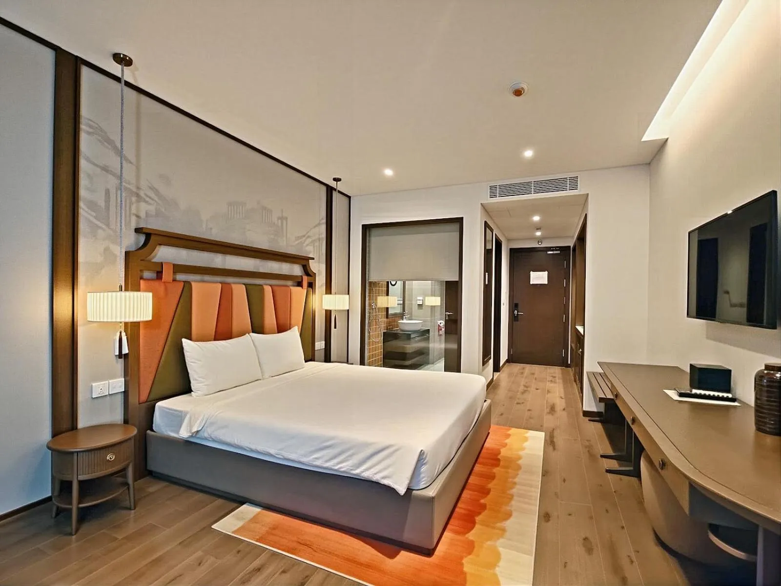 Communal lounge/ TV room, Bed in Apec Luxe Escape Sunset Resort