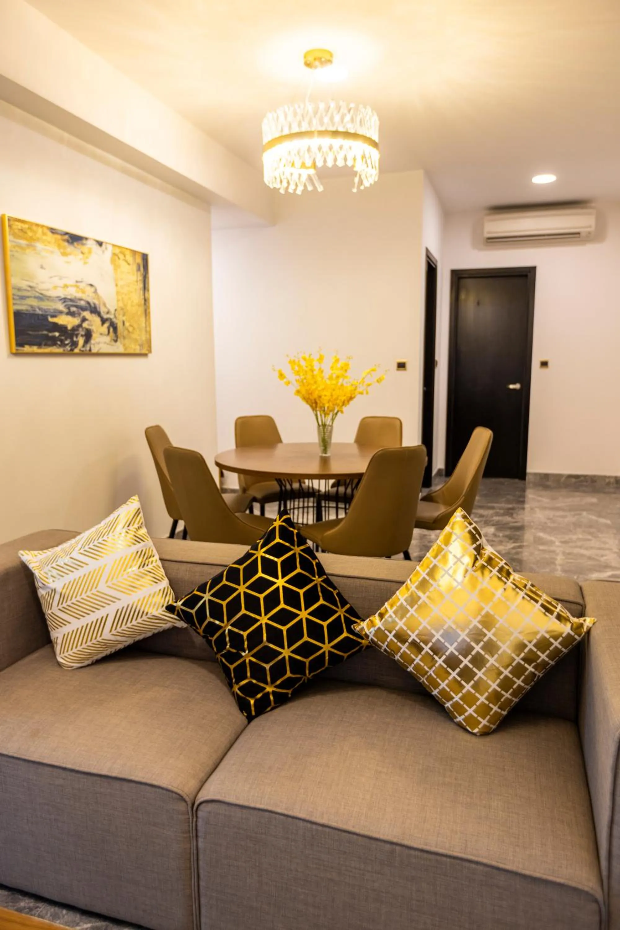 Living room in D1 Mension - Zenity Luxury Apartment - Saigon Centre