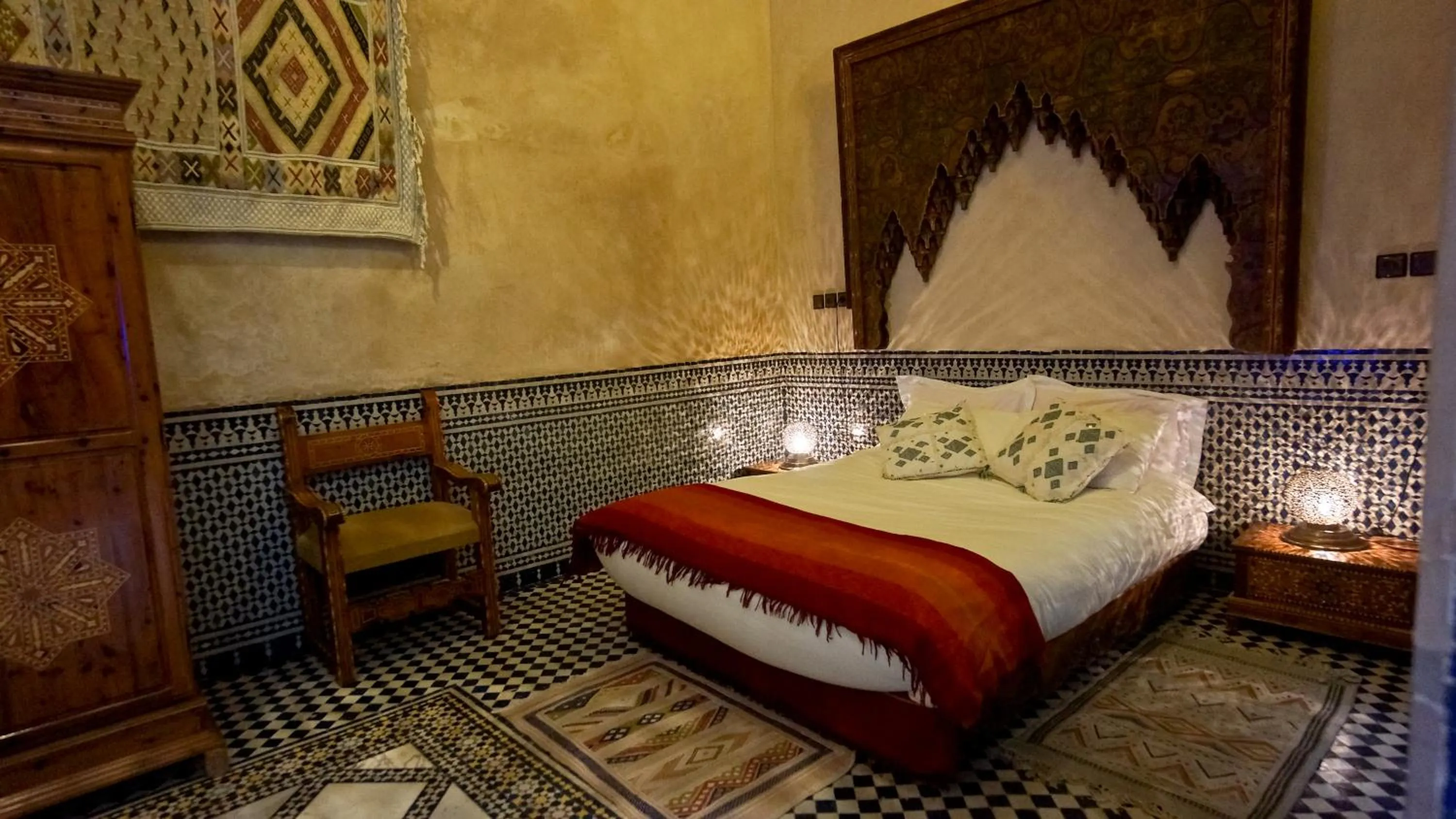 Bedroom, Bed in Riad Fes Palacete