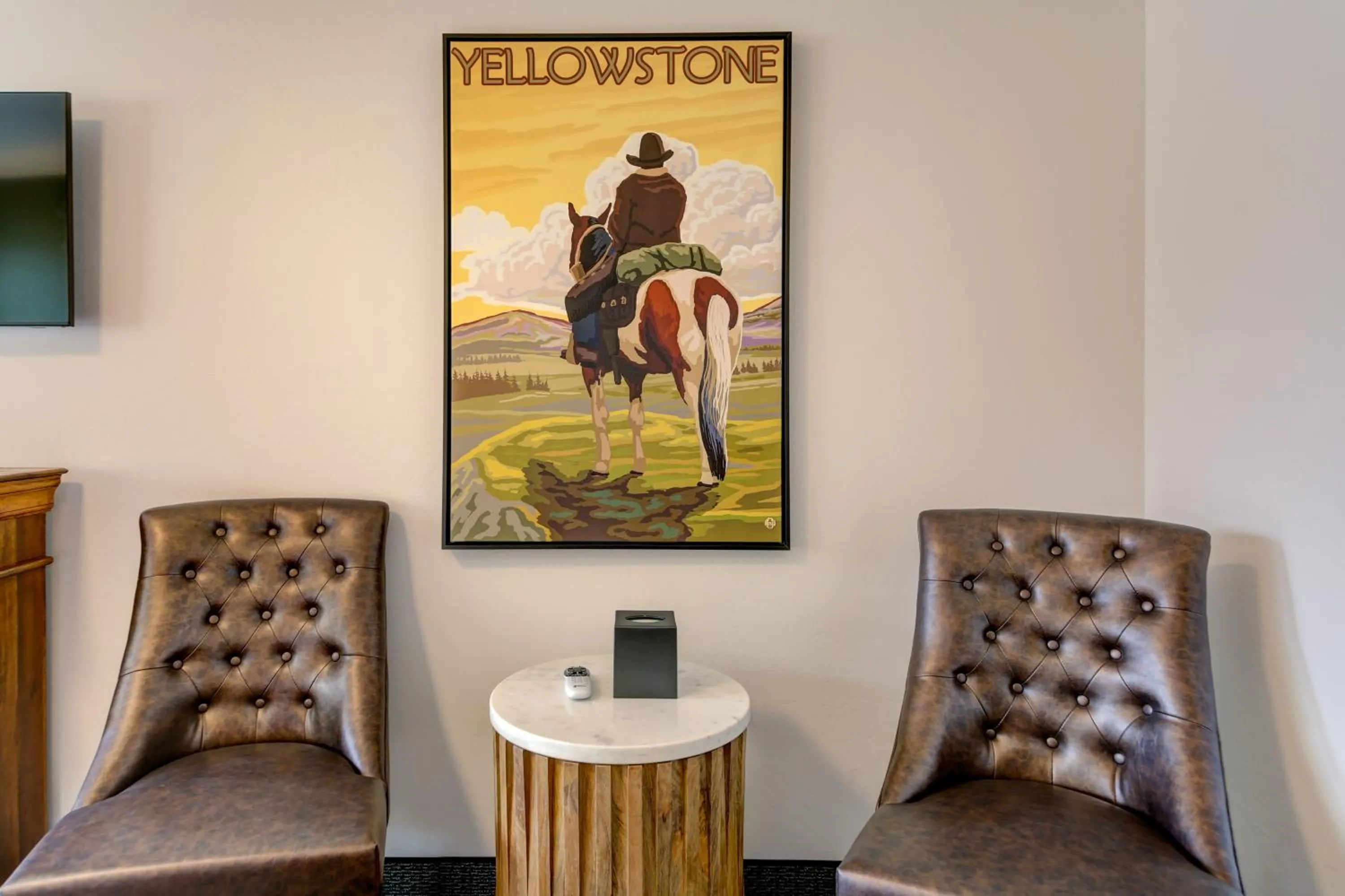 Decorative detail in Roosevelt Hotel - Yellowstone