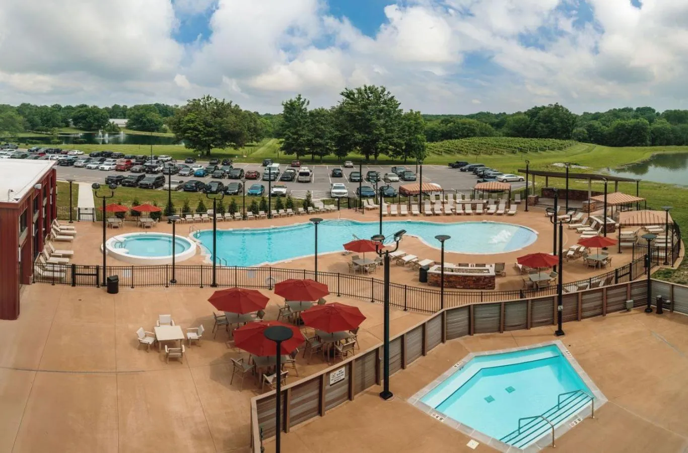 Pool view in Walker's Bluff Casino Resort