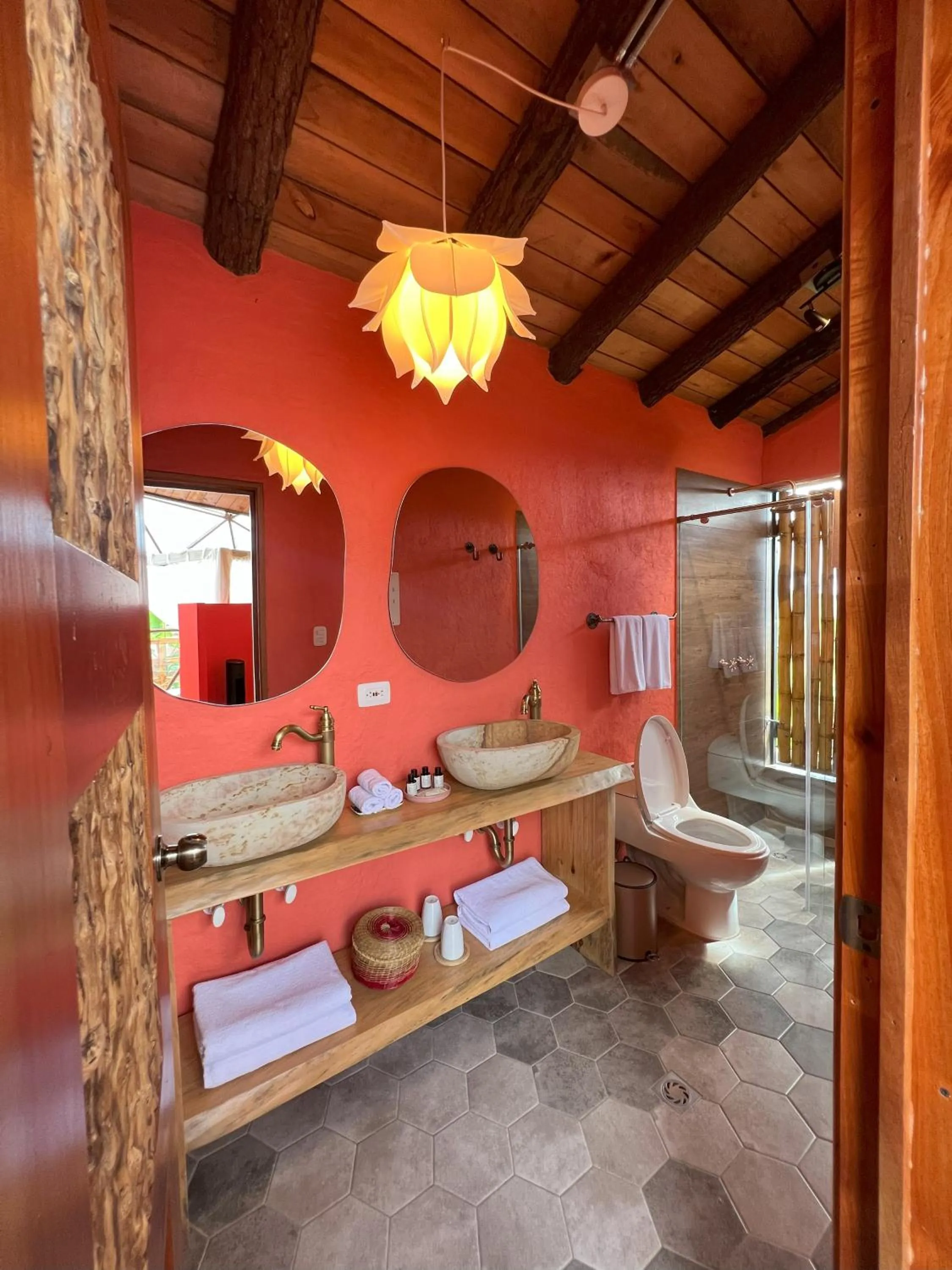 Bed in La Perla Finca Hotel