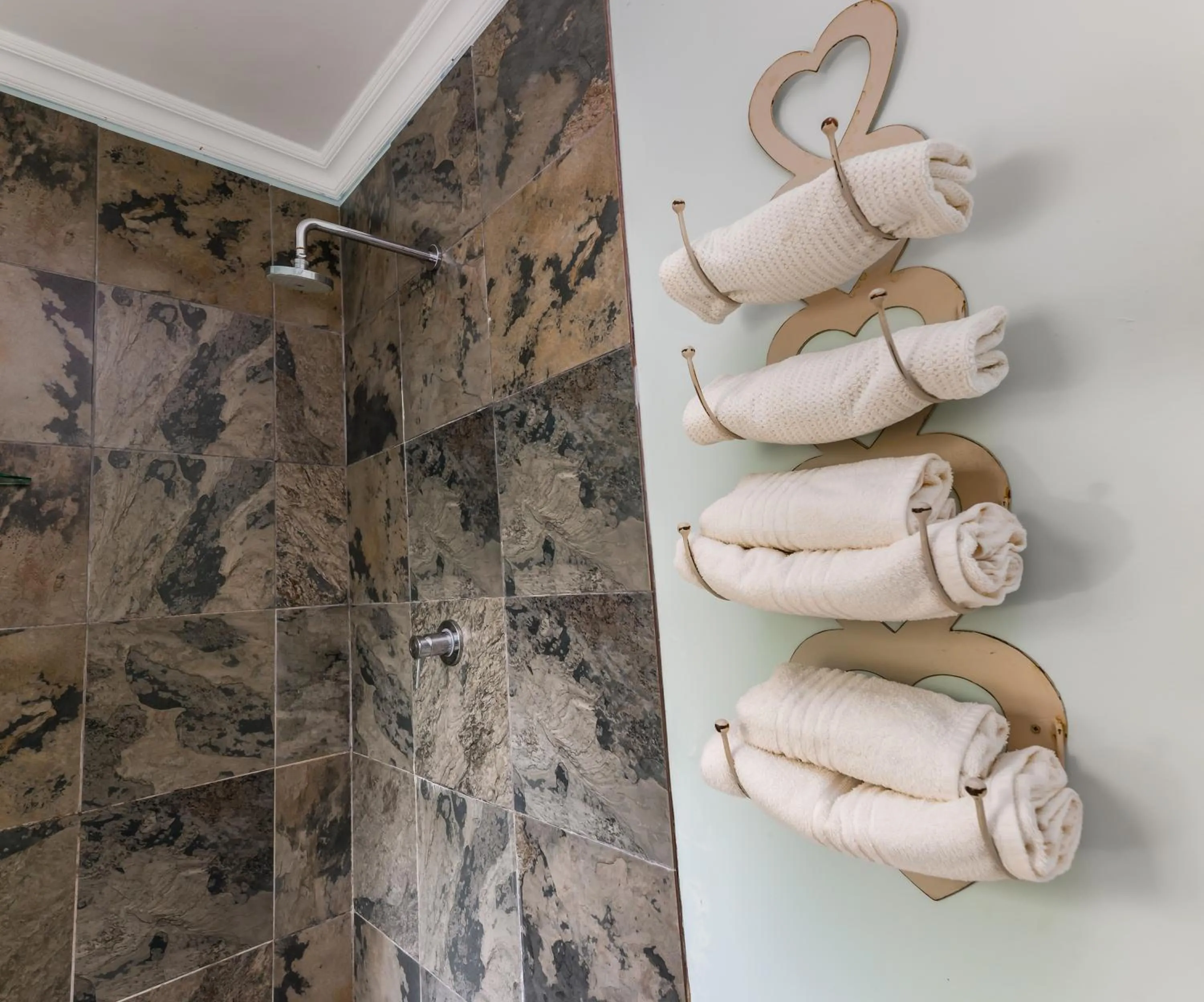 Shower in The Rose Cottage B&B