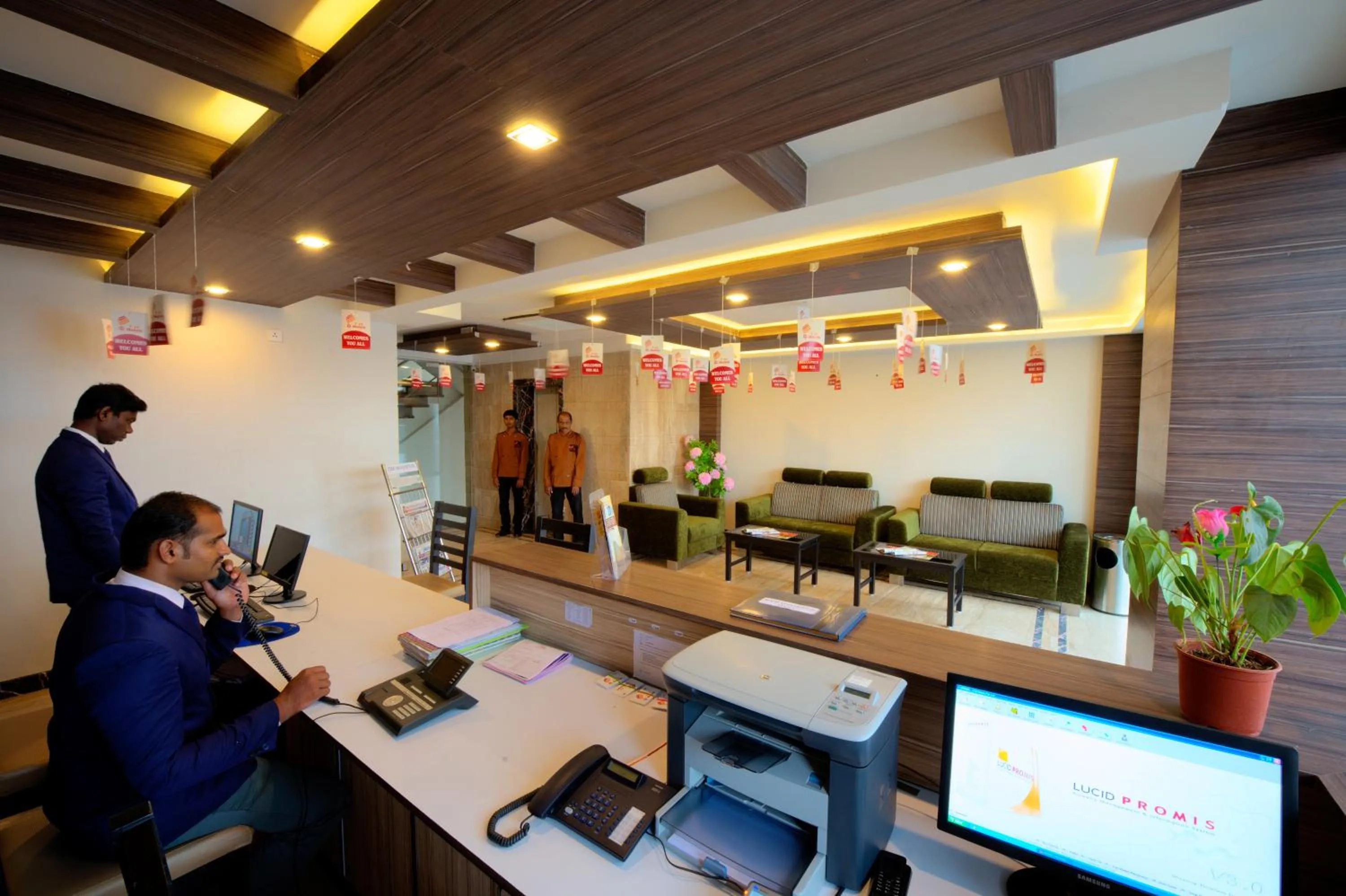 Lobby or reception in Plaza Hotel Trichy