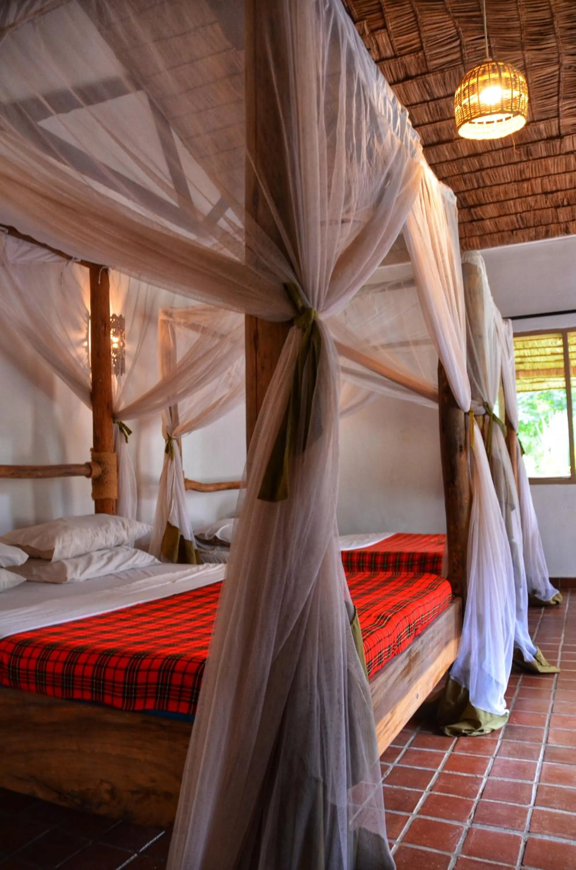 Bed in Honey Badger Lodge