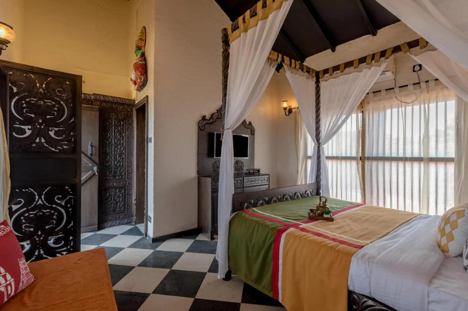 Bed in Dio Regaalo Theme Resort, Ratnagiri