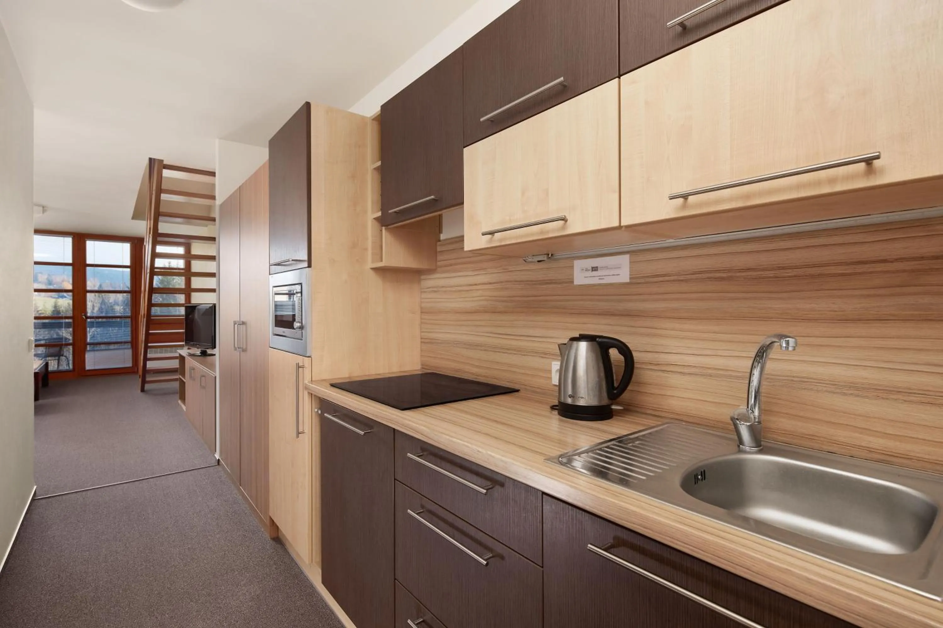 Kitchen or kitchenette in Wellness Hotel Říčky