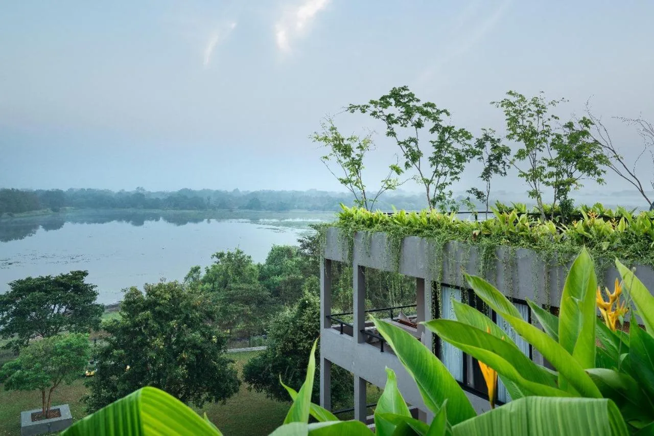 Natural landscape in Thimbiri Wewa Resort Wilpattu