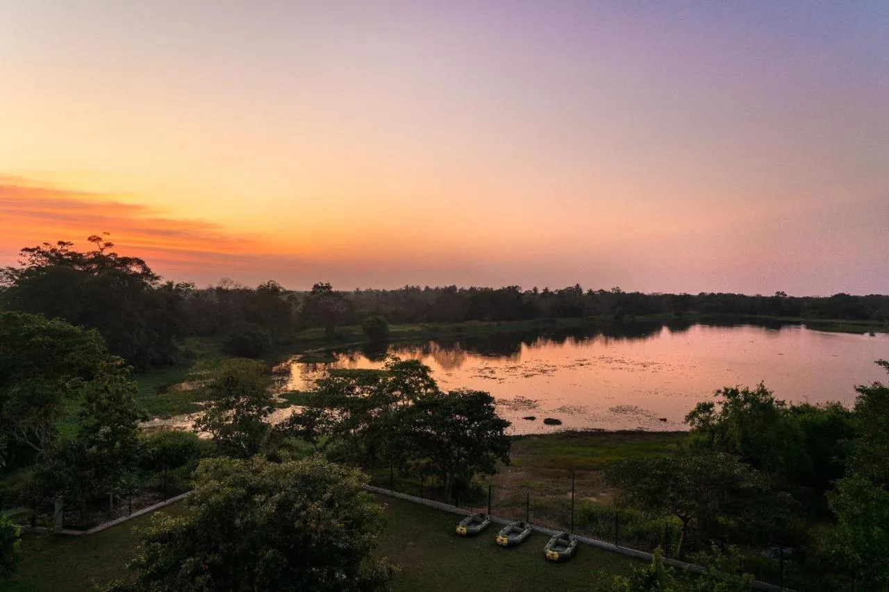 Lake view in Thimbiri Wewa Resort Wilpattu