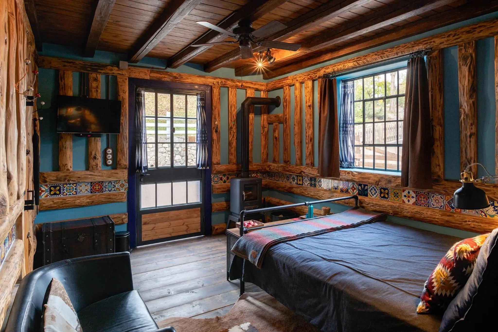 Bed in Vasilikia Mountain Farm & Retreat