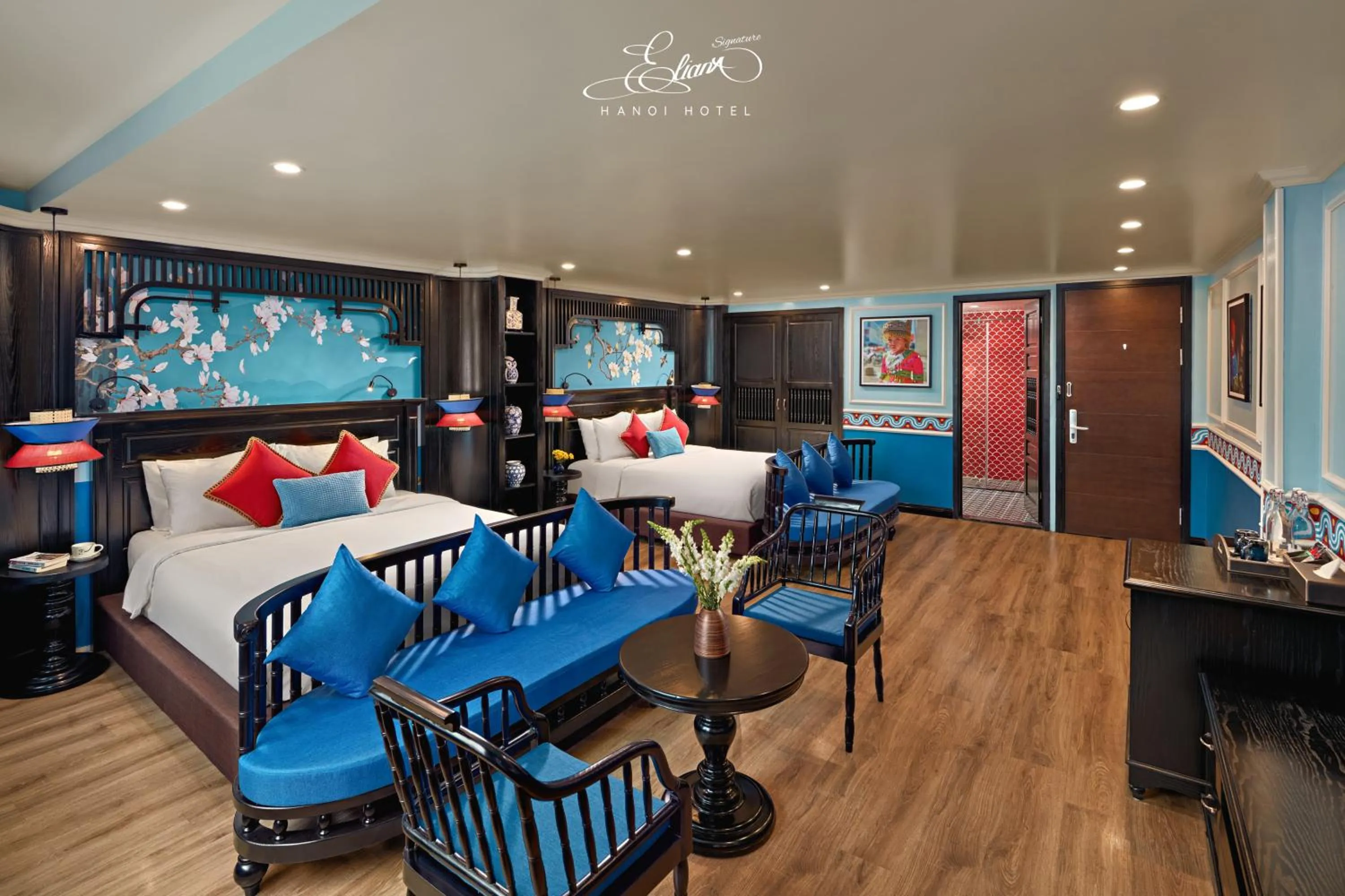 Communal lounge/ TV room in Eliana Signature Hanoi Hotel