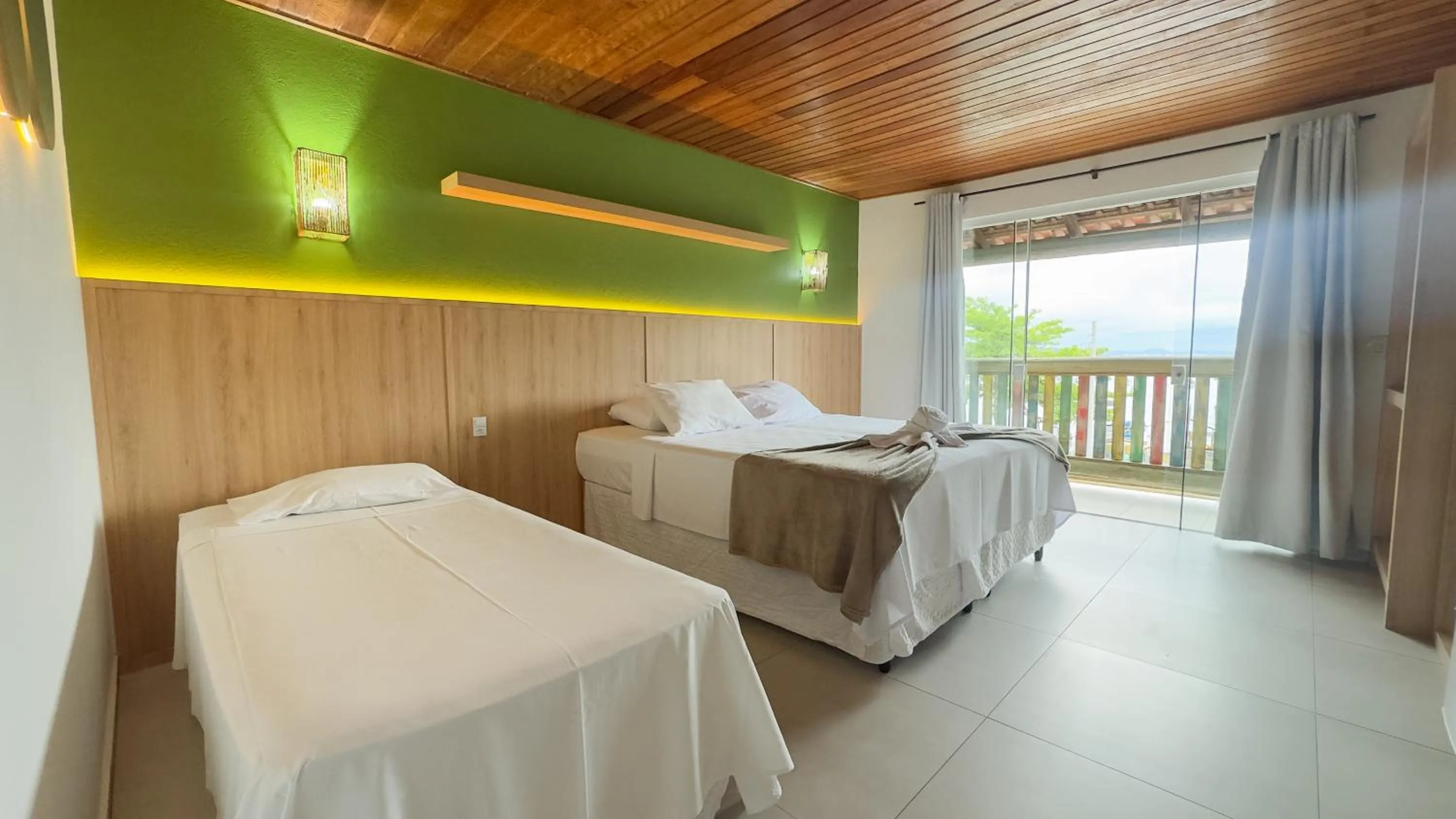 Bed in Hotel Pé na Areia