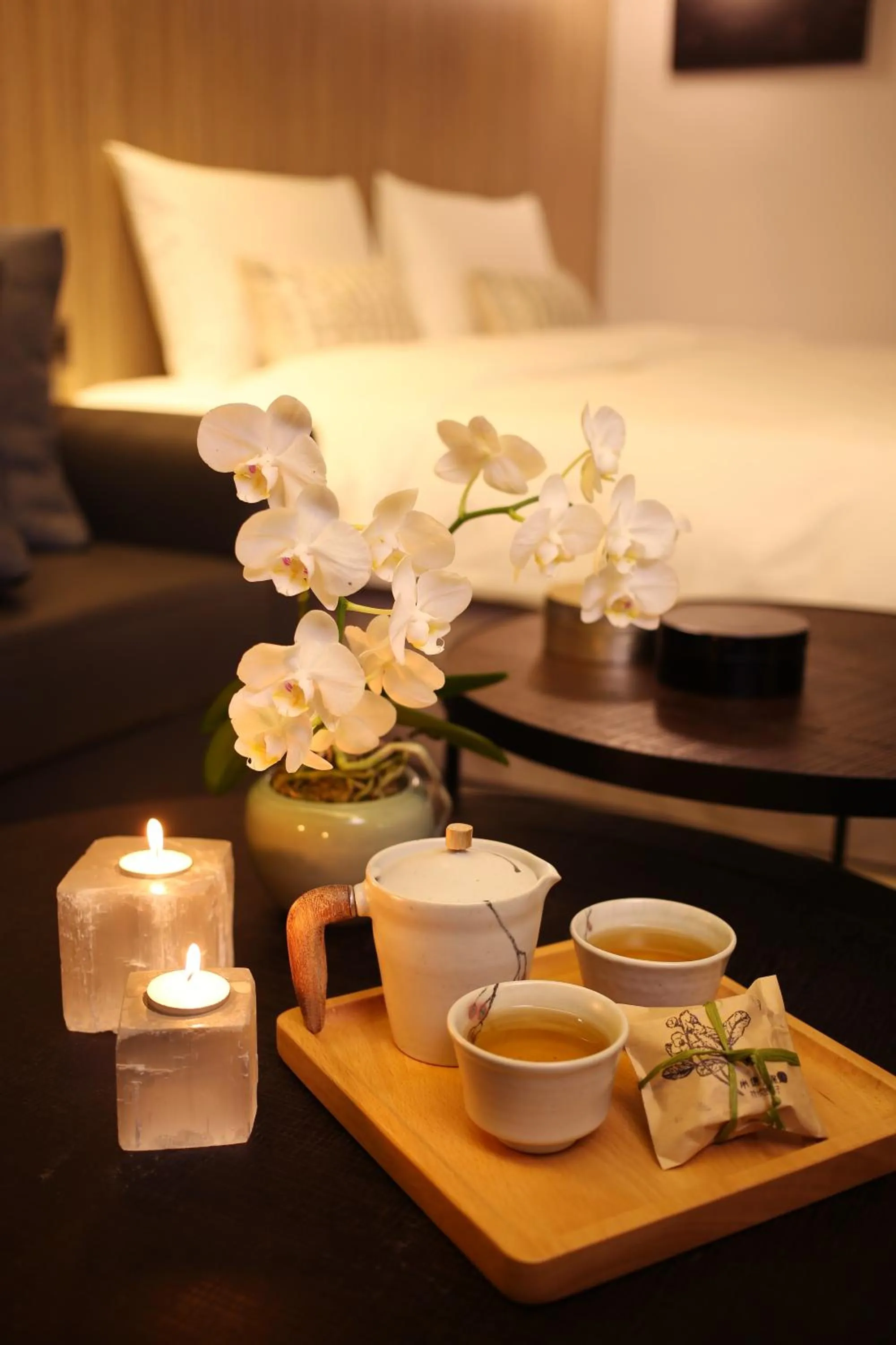 Coffee/tea facilities, Bed in Hotel Day Plus Teascape