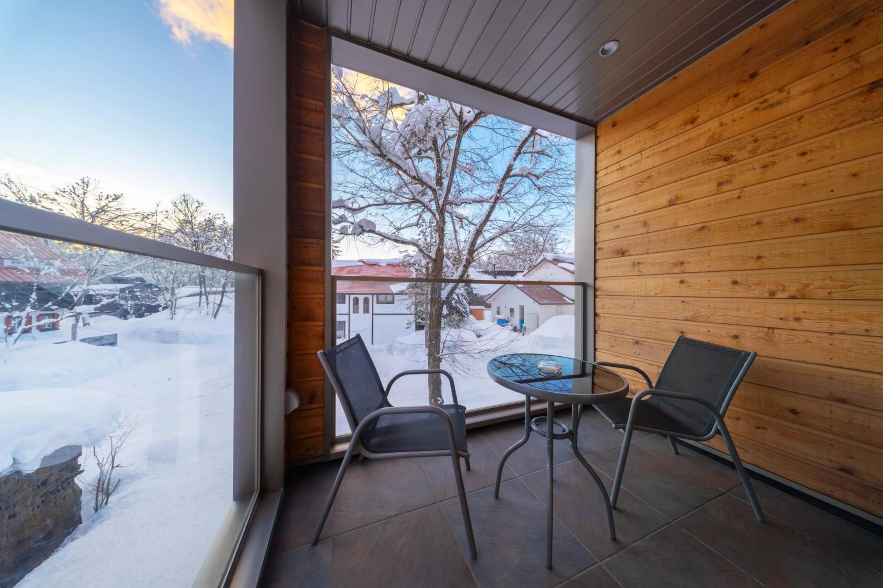 Patio in Bluebird Chalets by The Hakuba Collection