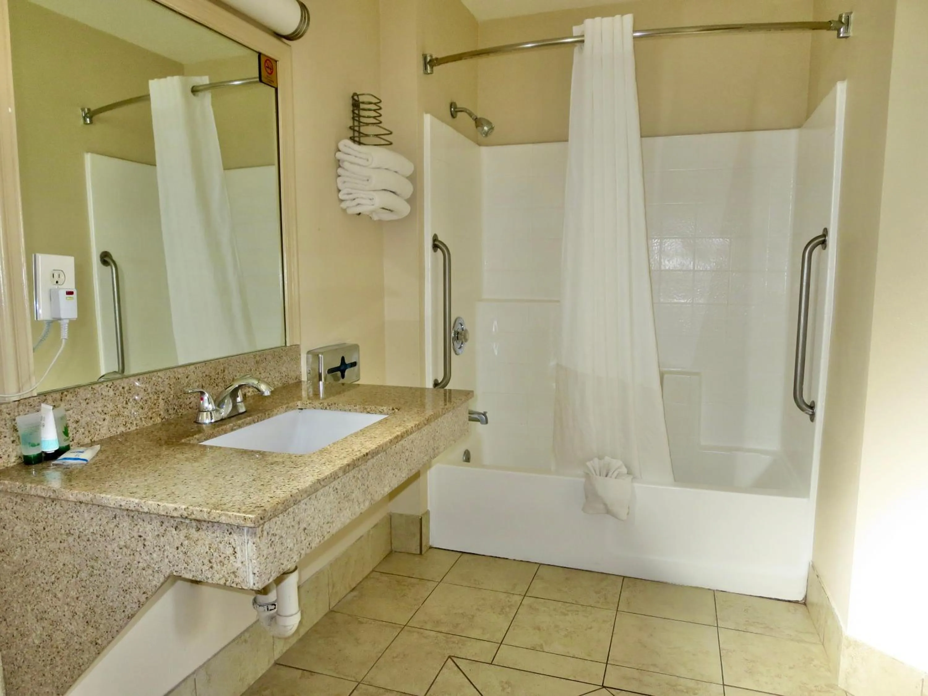 Bathroom in Motel 6 Victorville, CA - Civic Center - Route 66