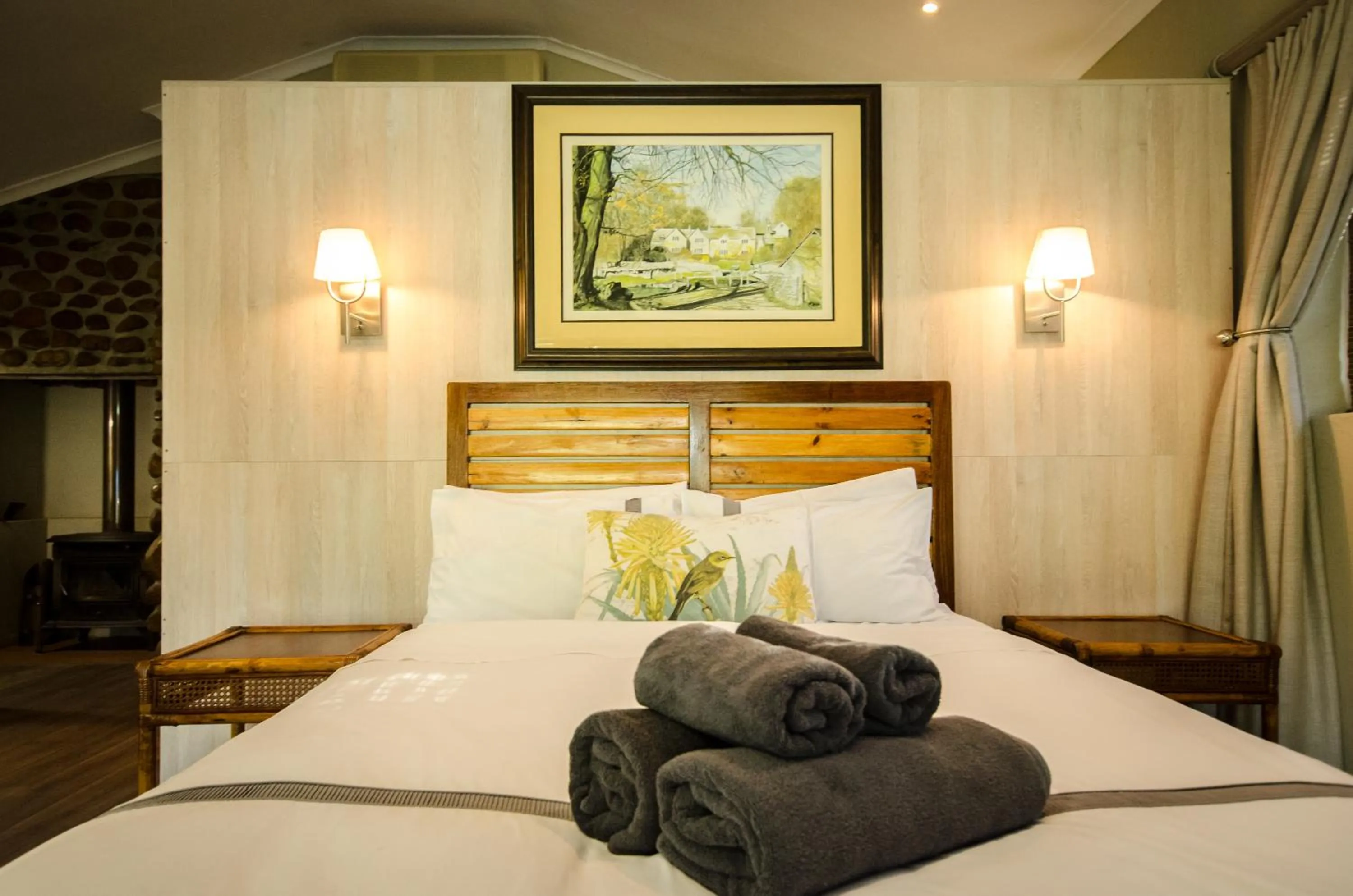 Bed in Reflections Guest Farm