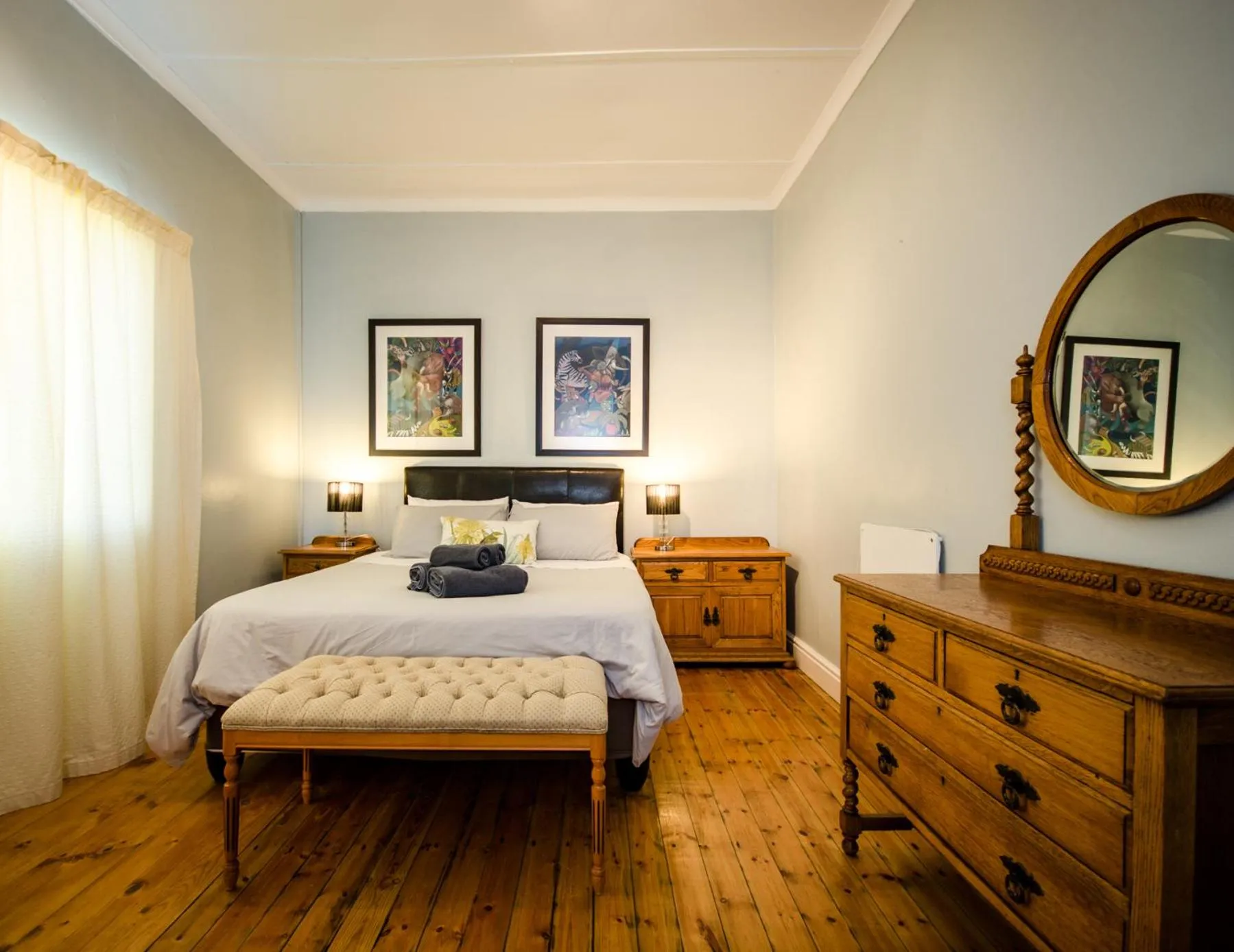 Bed in Reflections Guest Farm