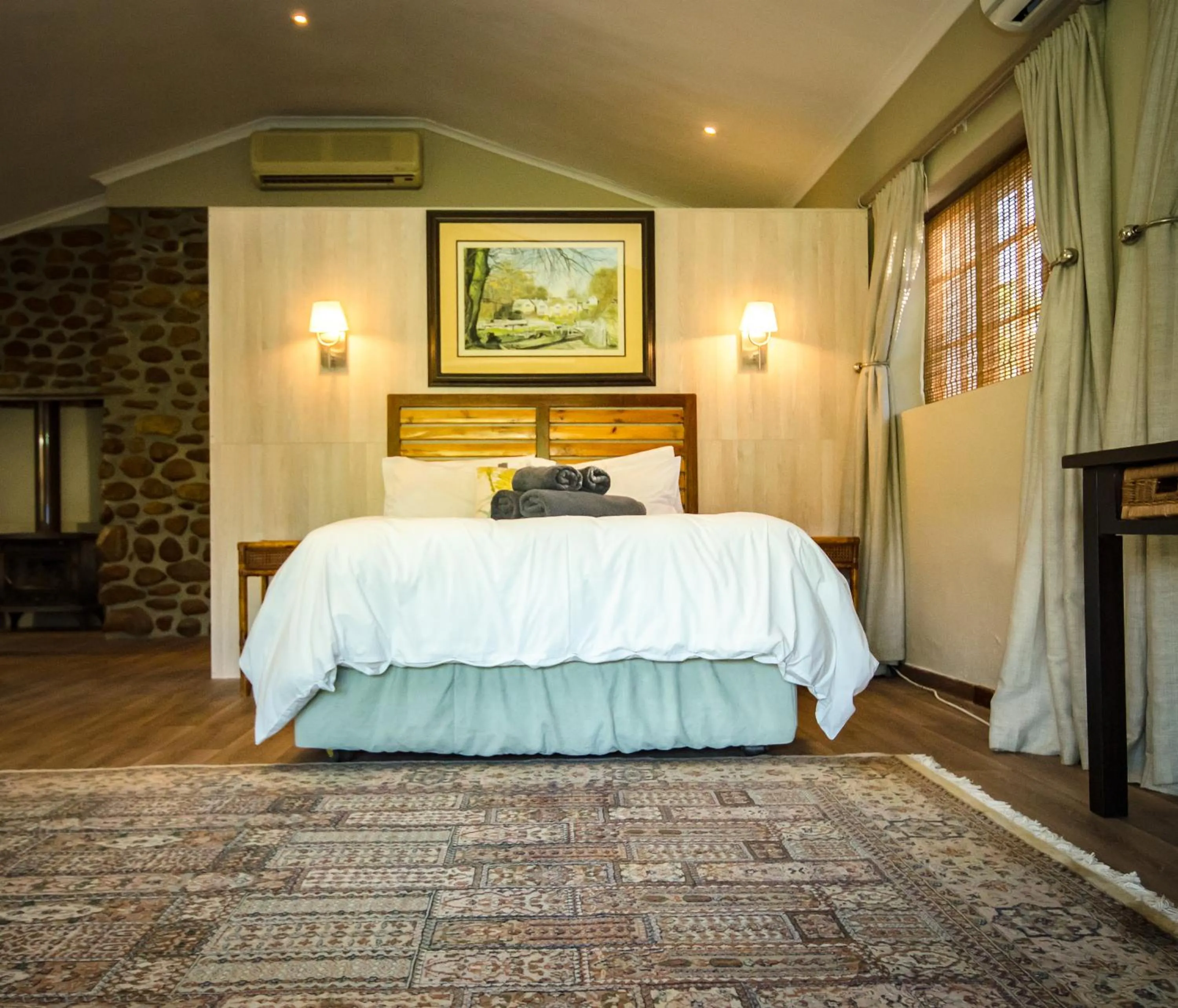 Bed in Reflections Guest Farm