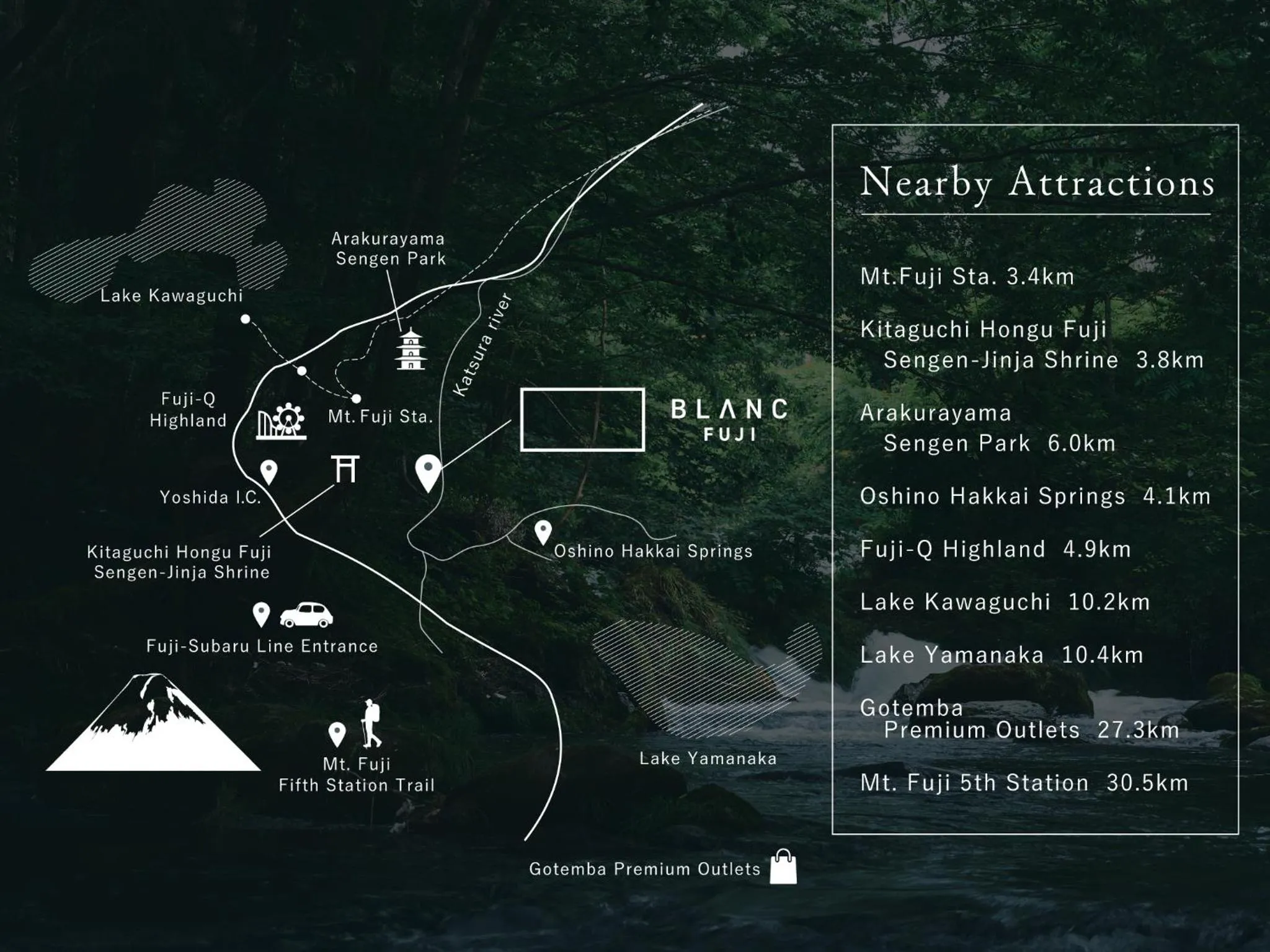 Text overlay in BLANC FUJI