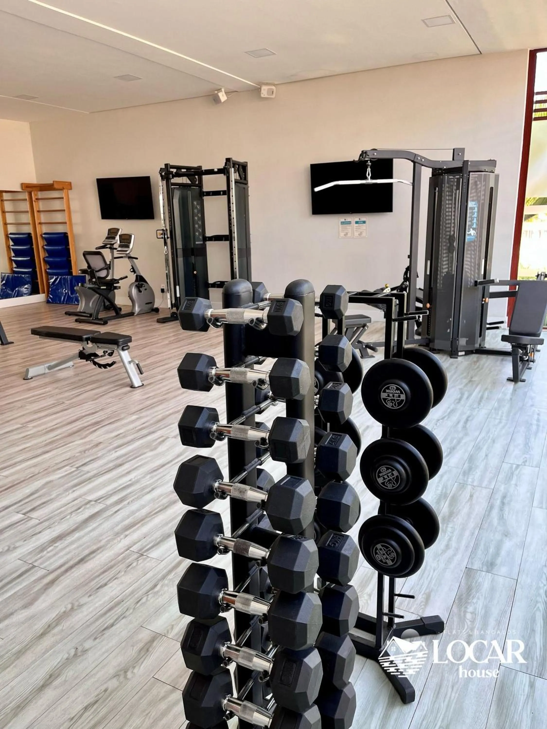 Fitness centre/facilities in Flat Luxo com piscina privativa Resort île de Pipa - Locar House