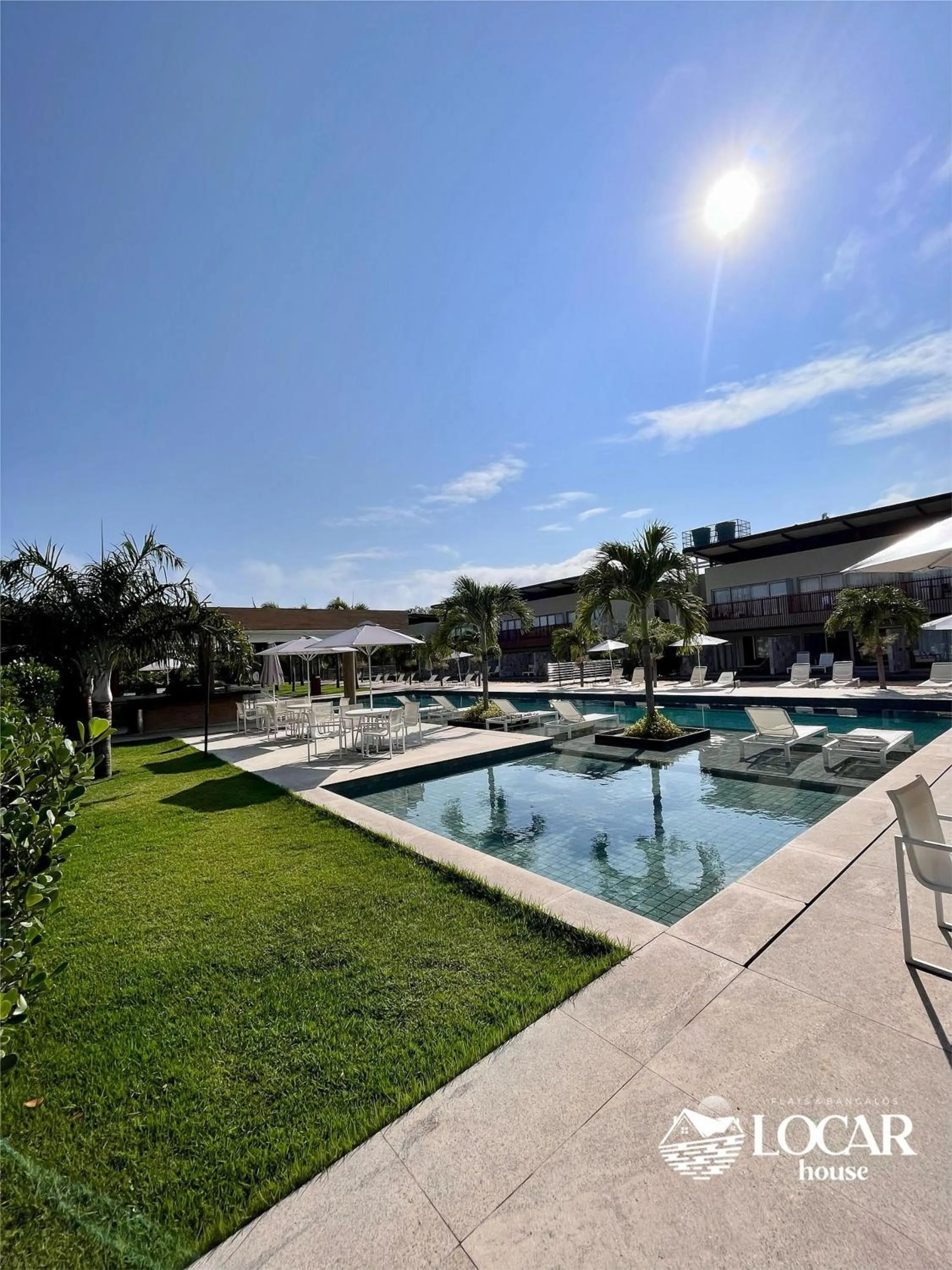 Swimming pool in Flat Luxo com piscina privativa Resort île de Pipa - Locar House