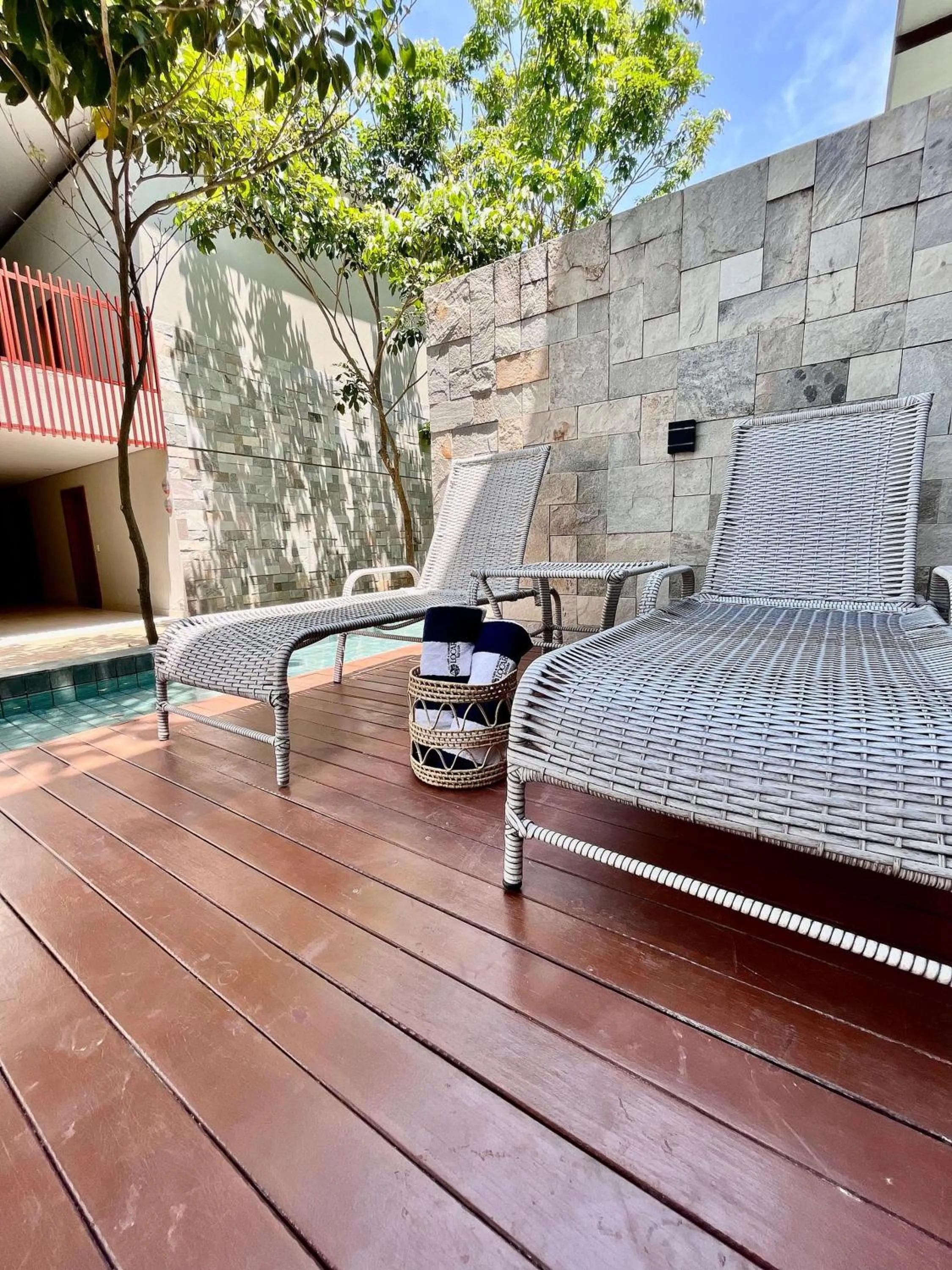 Balcony/Terrace in Flat Luxo com piscina privativa Resort île de Pipa - Locar House