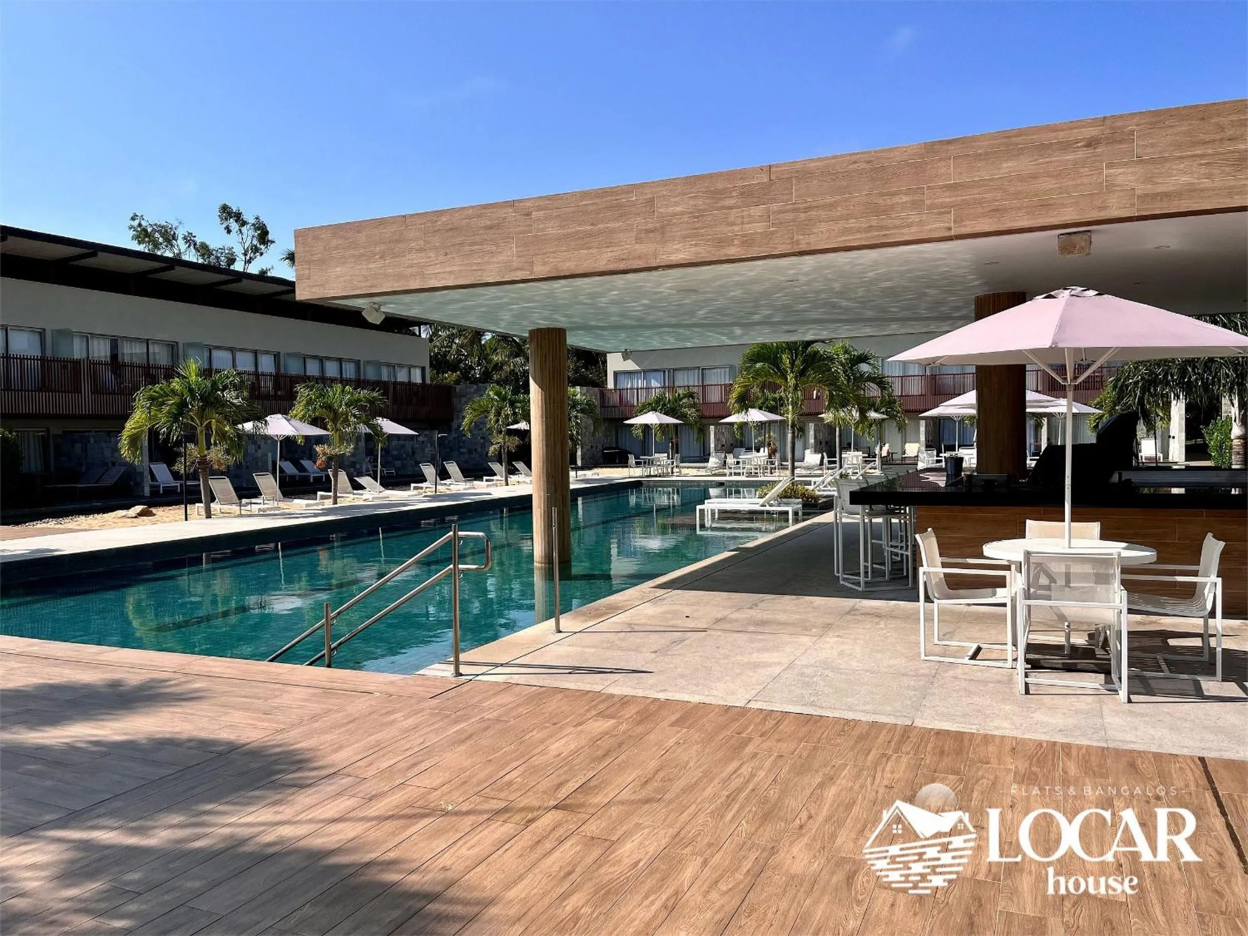 Lounge or bar in Flat Luxo com piscina privativa Resort île de Pipa - Locar House