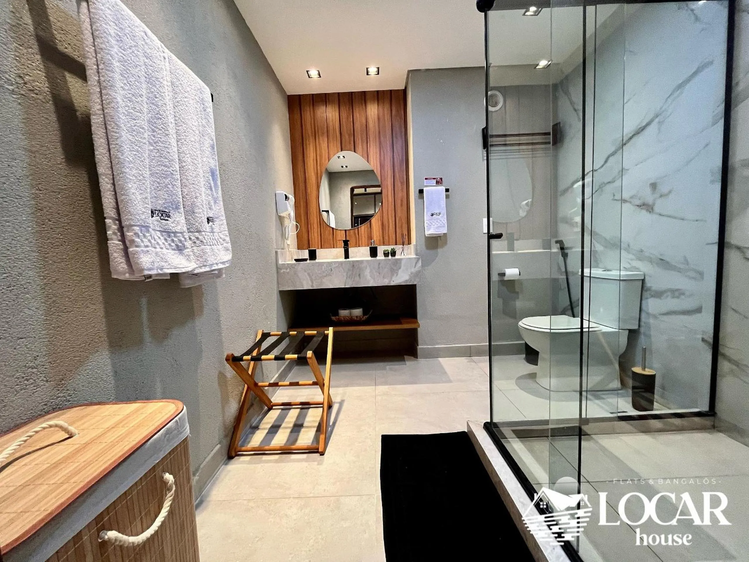 Toilet in Flat Luxo com piscina privativa Resort île de Pipa - Locar House