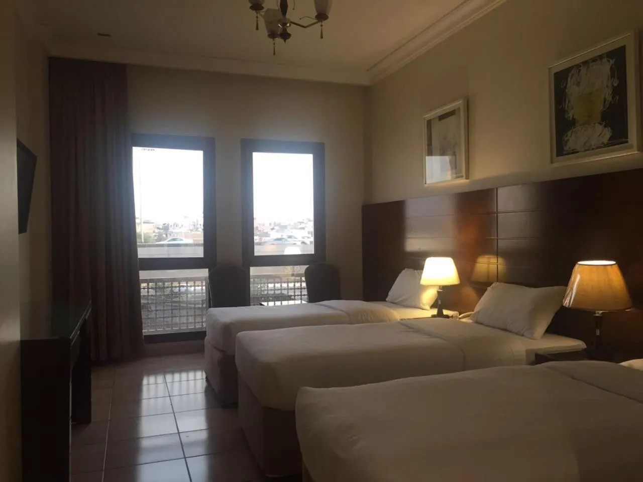 Bed in Manazel Alaswaf Hotel