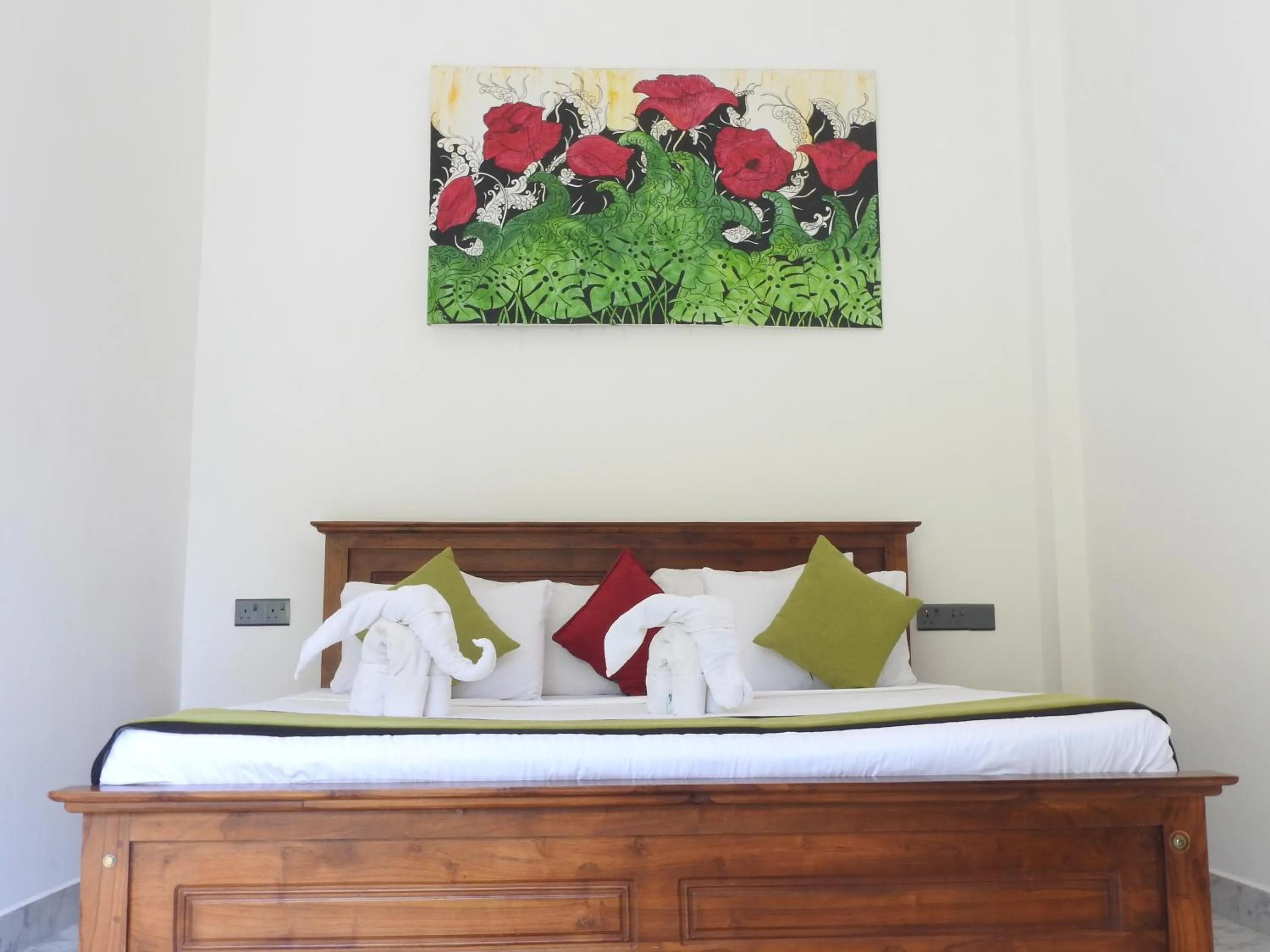 Bed in Green Heaven Resort Kandy