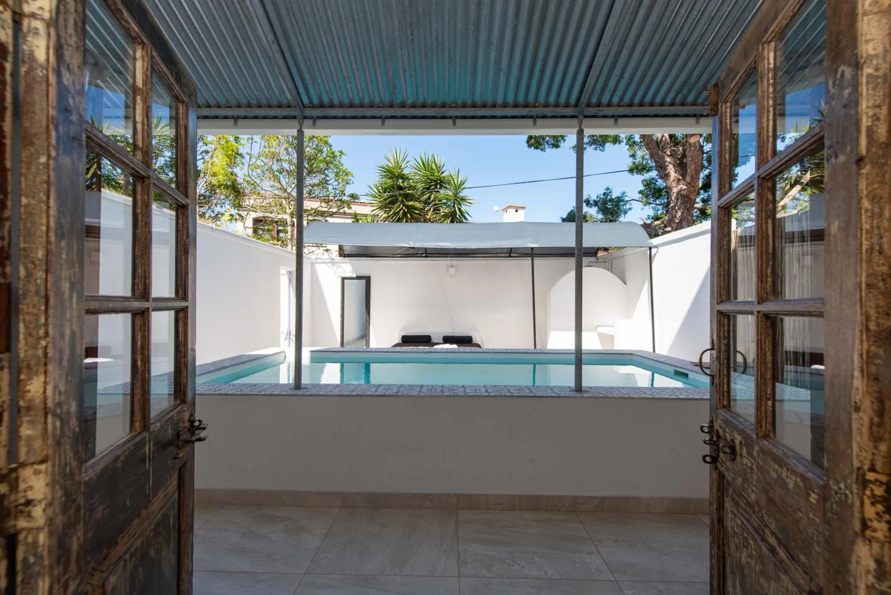 Pool view in The Ivory Haus