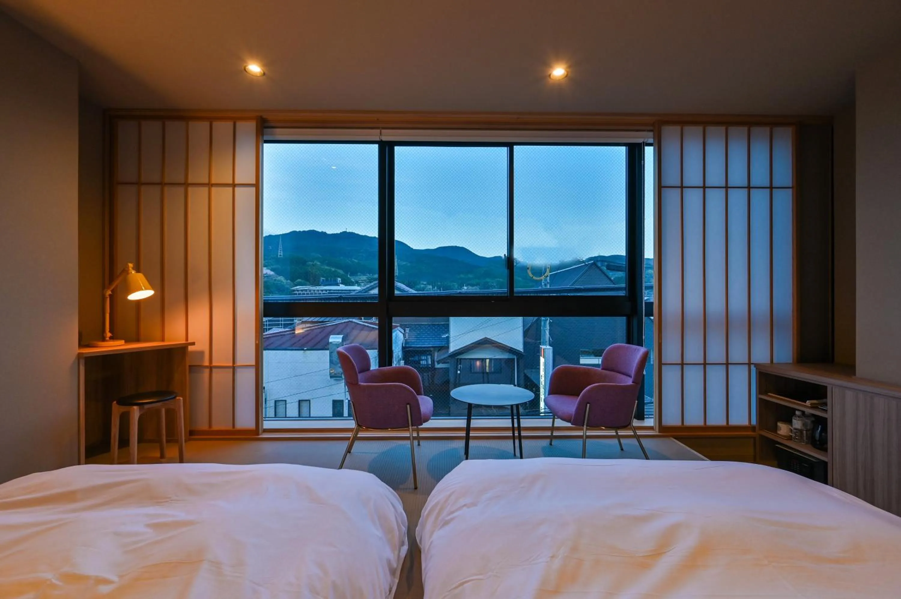 Living room, Bed in Ureshino Onsen Yadoya Uchiroji