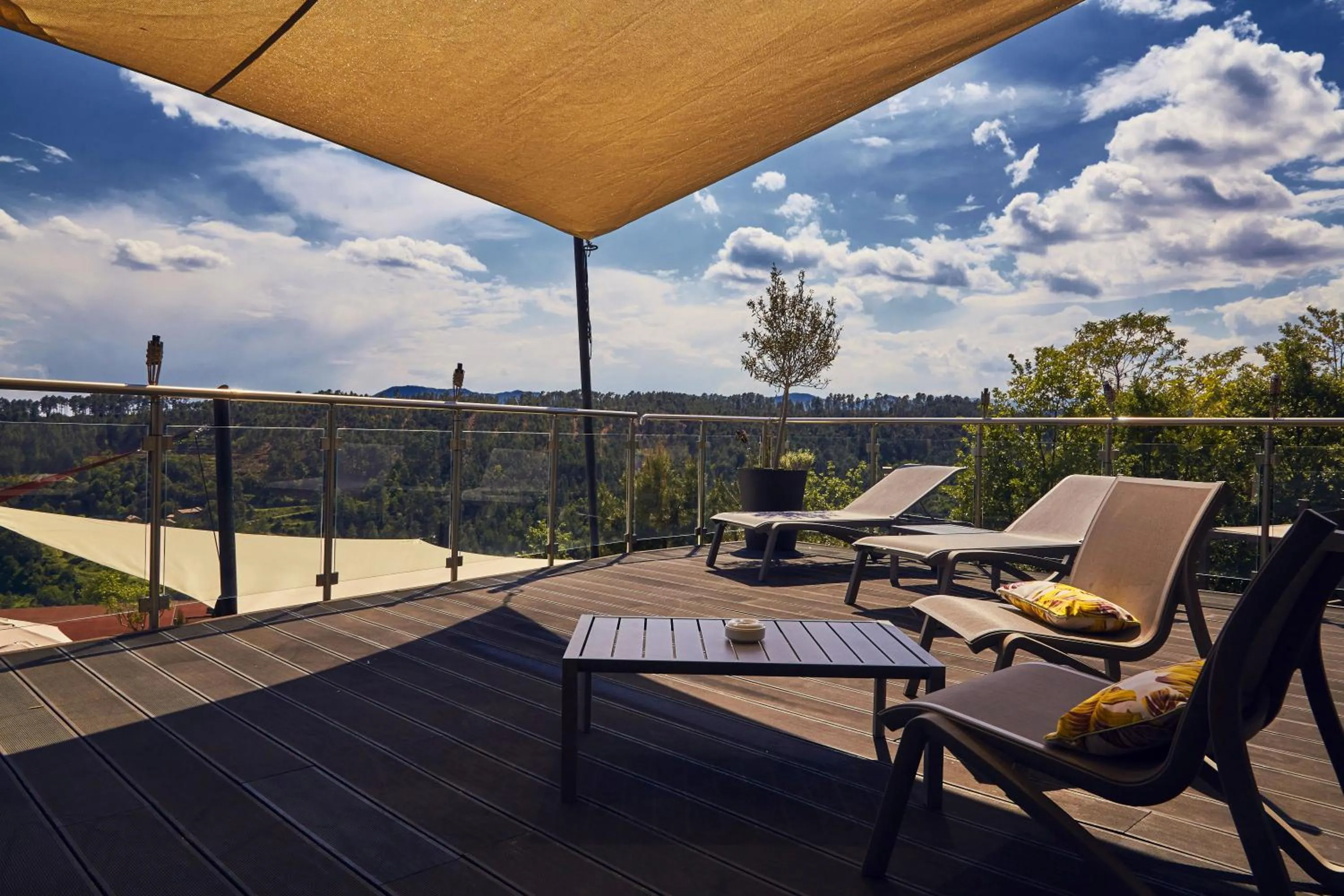 Balcony/Terrace in Domaine de Chalvêches Hôtel SPA 4*