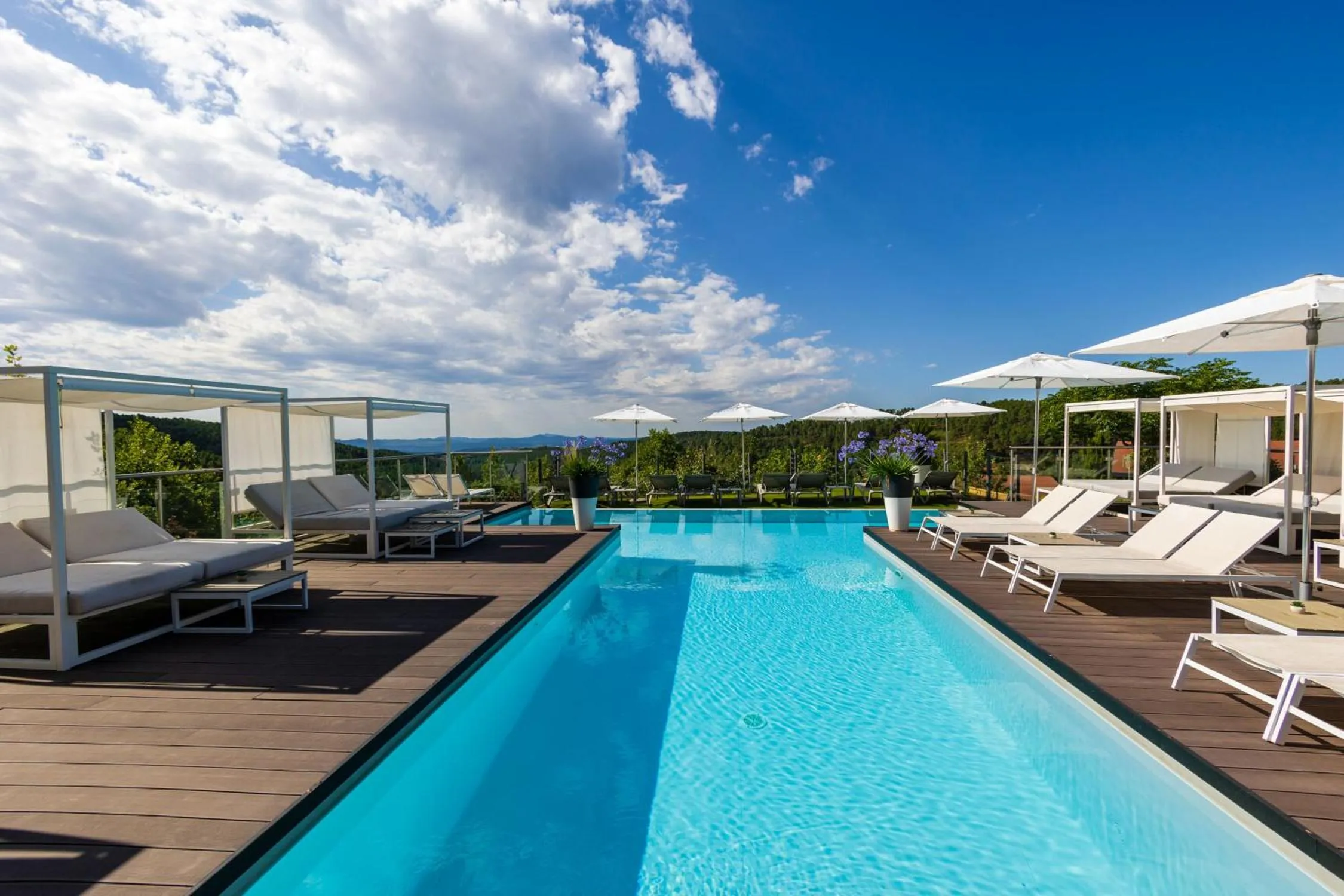 Pool view in Domaine de Chalvêches Hôtel SPA 4*