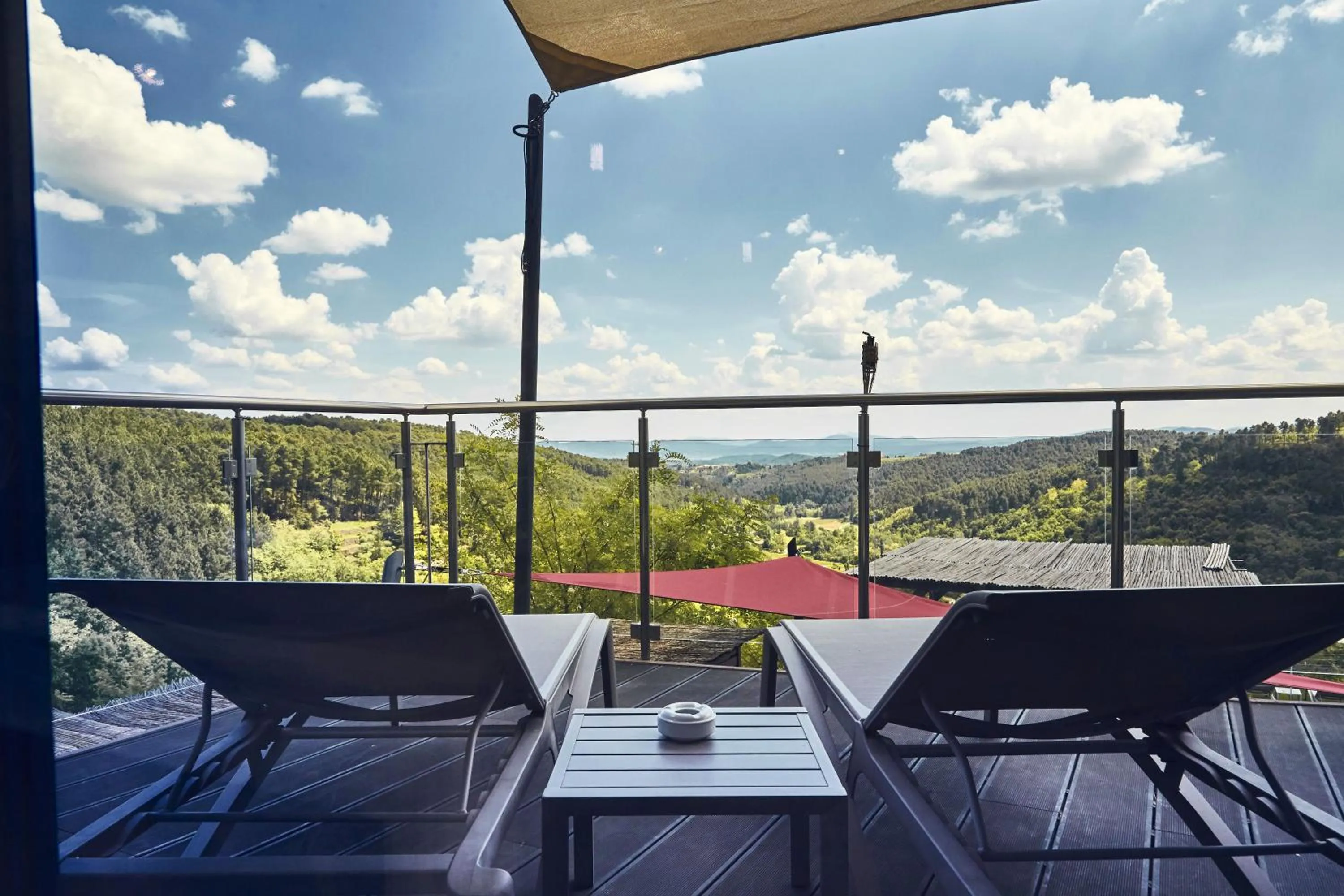 Balcony/Terrace in Domaine de Chalvêches Hôtel SPA 4*