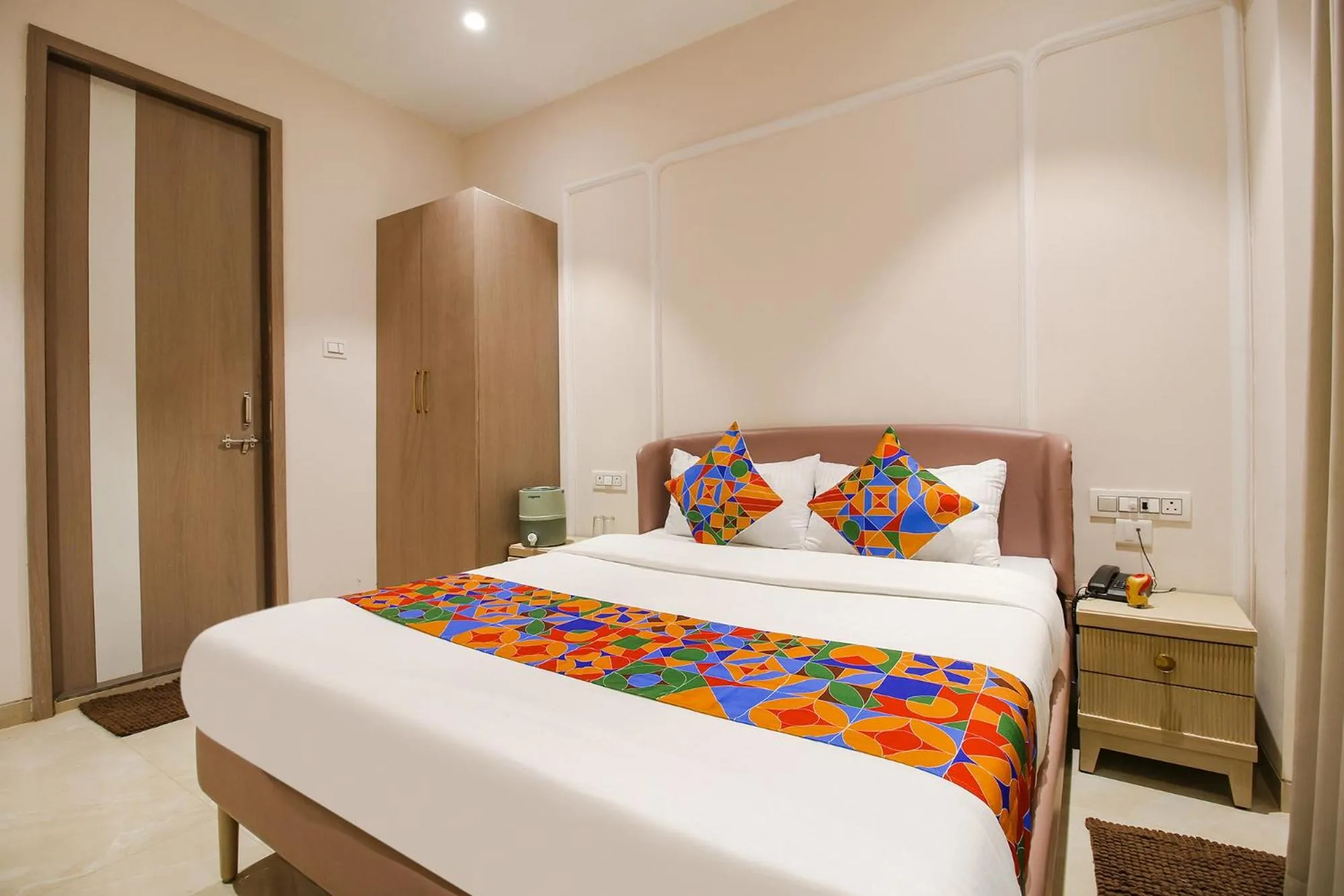 Photo of the whole room, Bed in FabHotel Sharma & Vishnu Garden