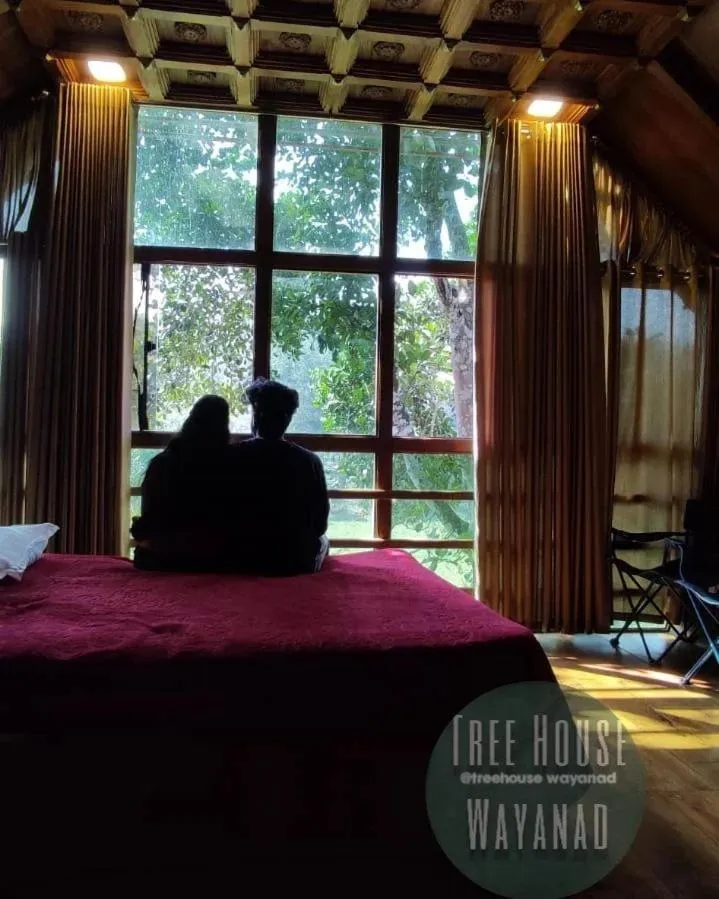 Bed in Tree House Wayanad