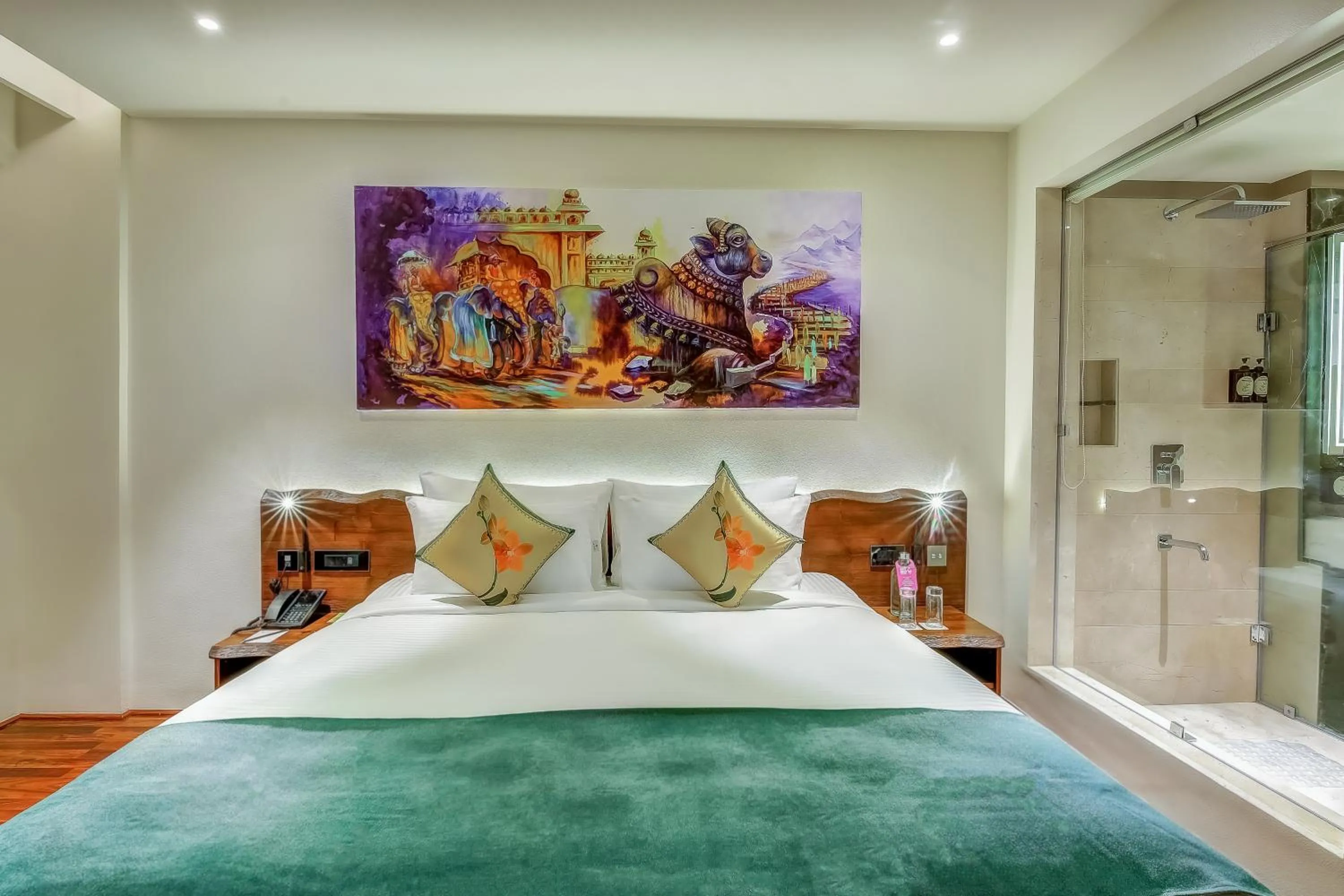 Bed in Regenta Central Javaji Mysore