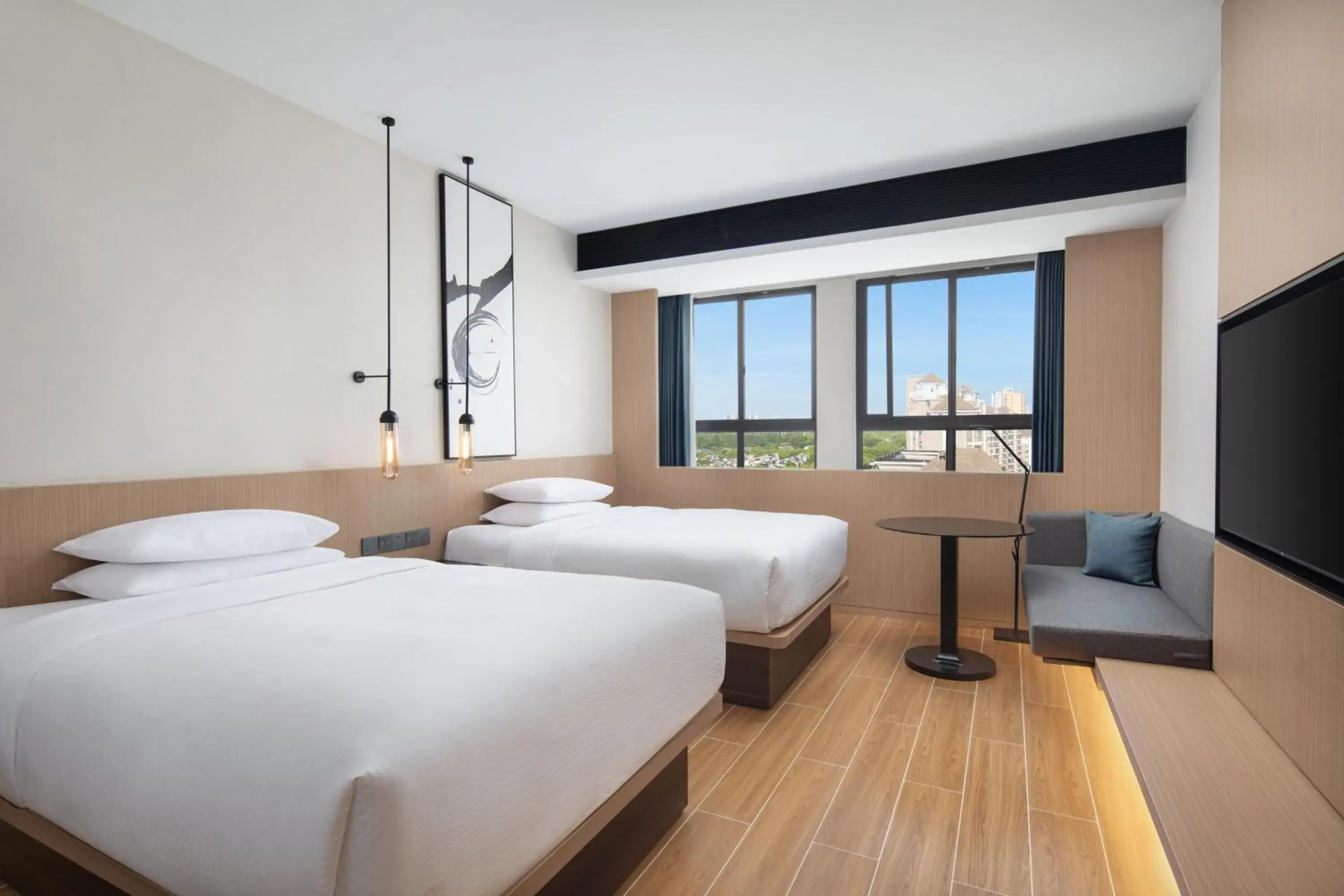 Standard Double Room with Two Double Beds and City View in Fairfield by Marriott Kunshan Standard Double Room with Two Double Beds and City View in Fairfield by Marriott Kunshan
