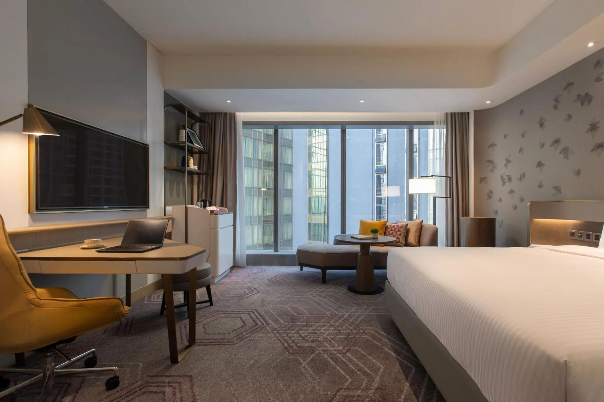 Seating area, Bed in Crowne Plaza Kuala Lumpur City Centre by IHG