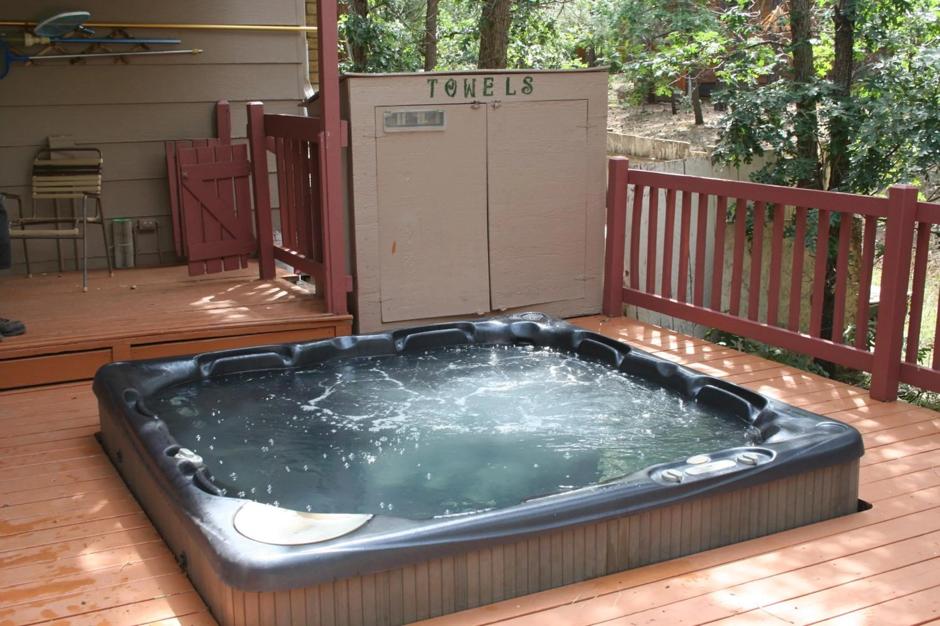 Hot Tub in Northwoods Resort Cabins