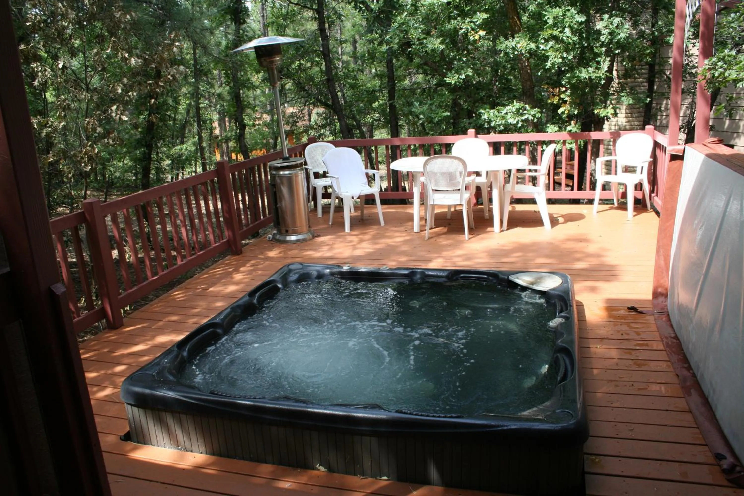 Hot Tub in Northwoods Resort Cabins
