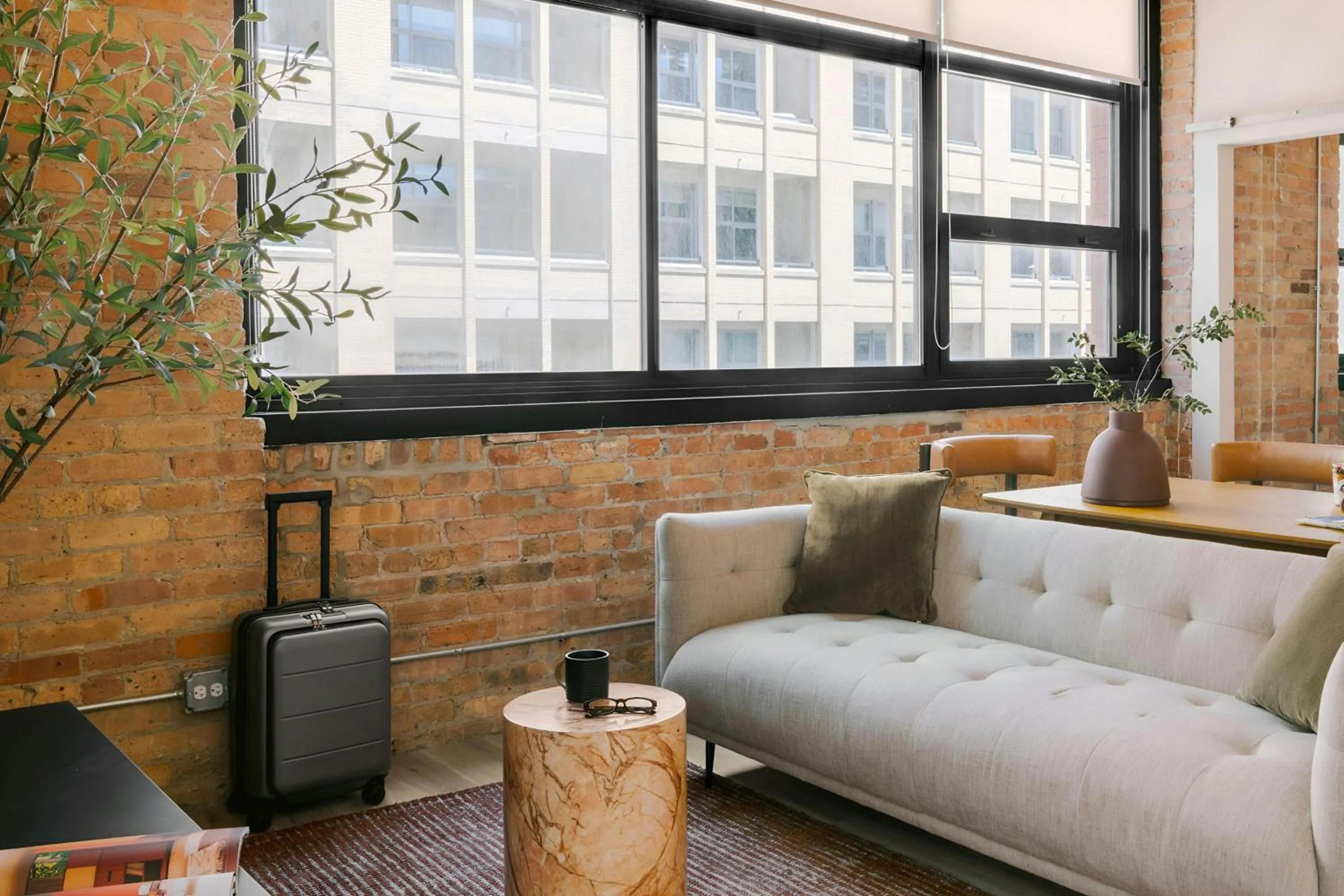 Living room in Sonder by Marriott Bonvoy The Burnham Apartments Loop